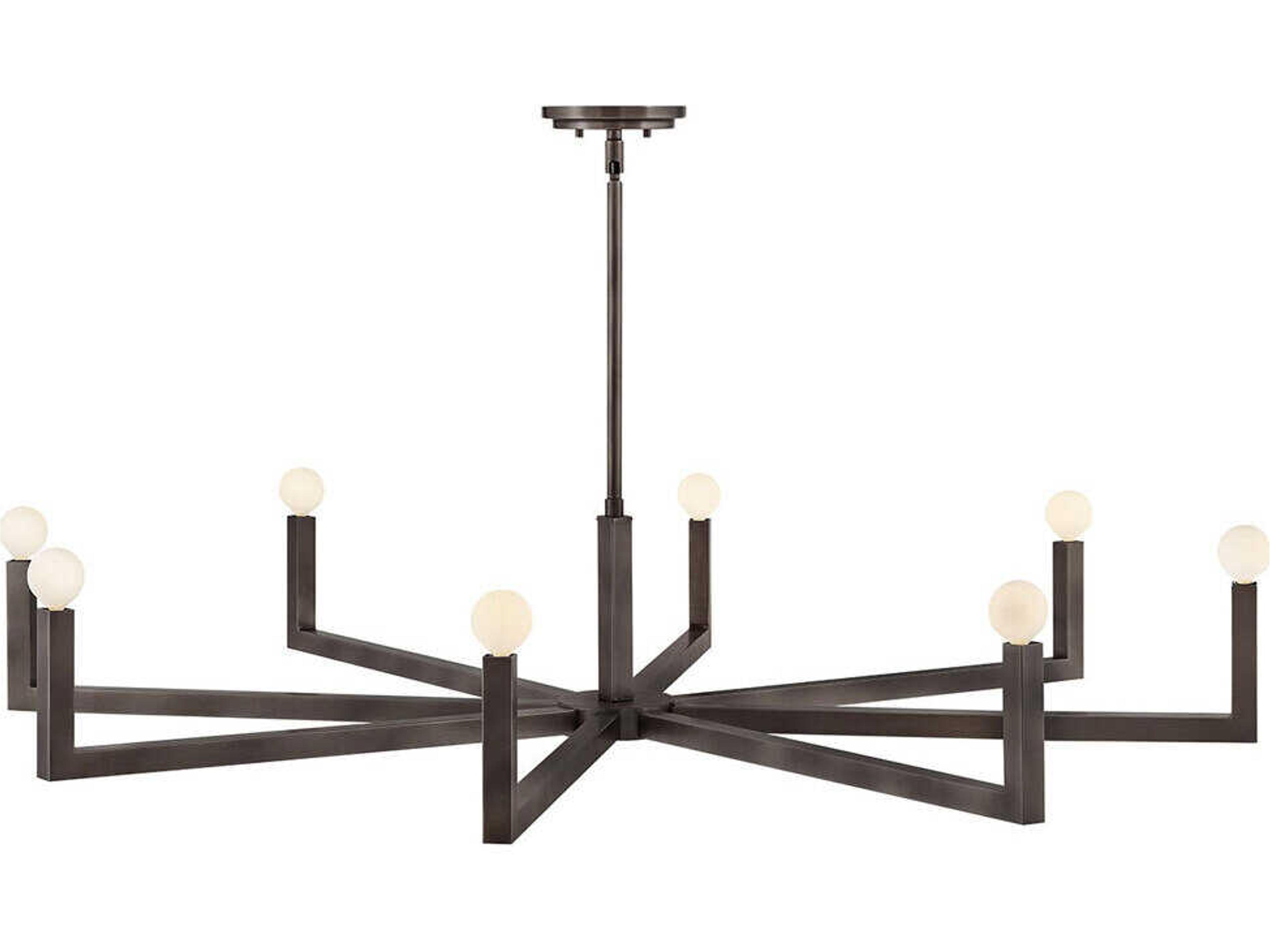 Ezra 8-Light Black Oxide Candelabra Chandelier
