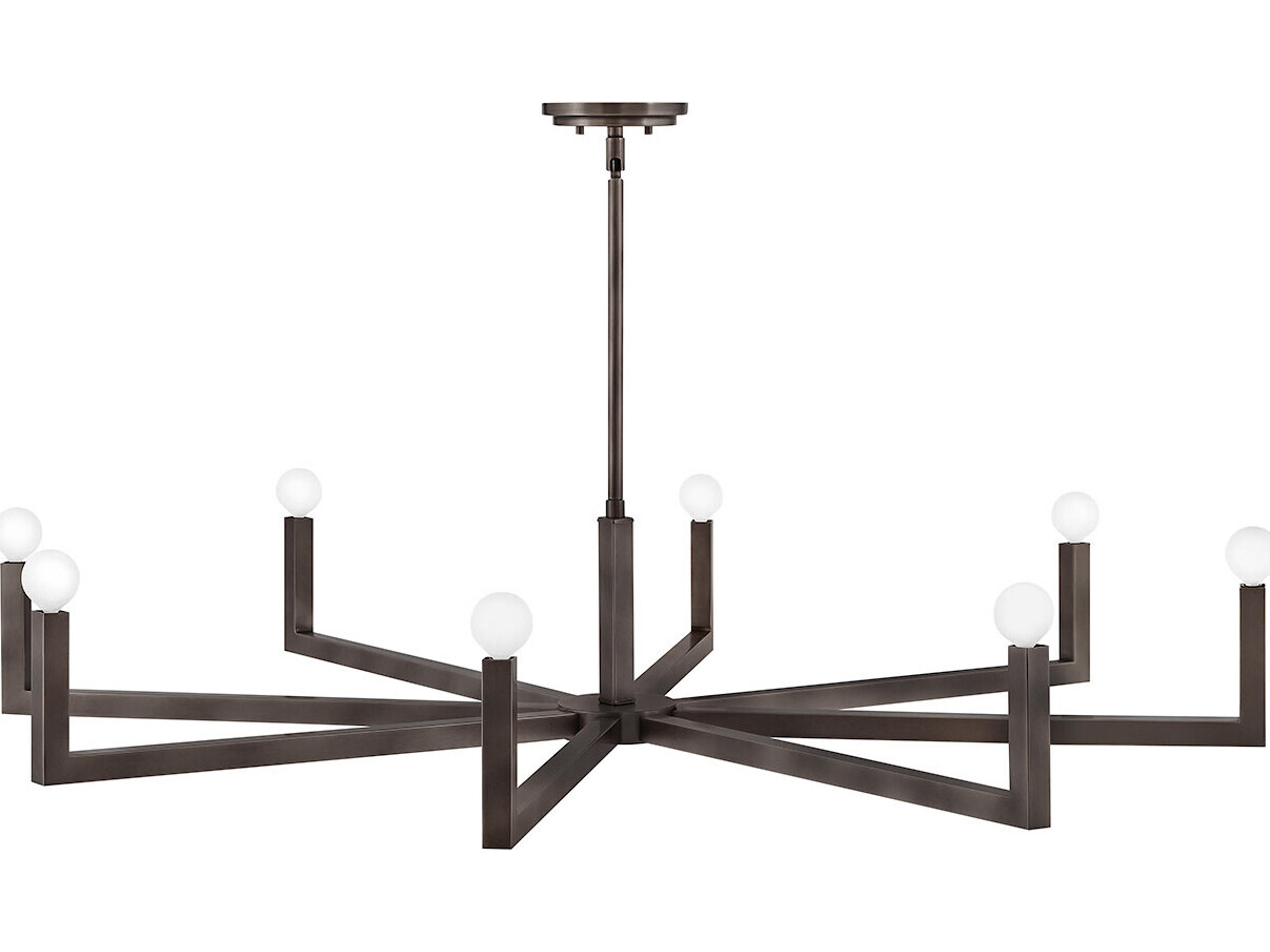 Hinkley Ezra 8-Light Black Oxide Candelabra Chandelier