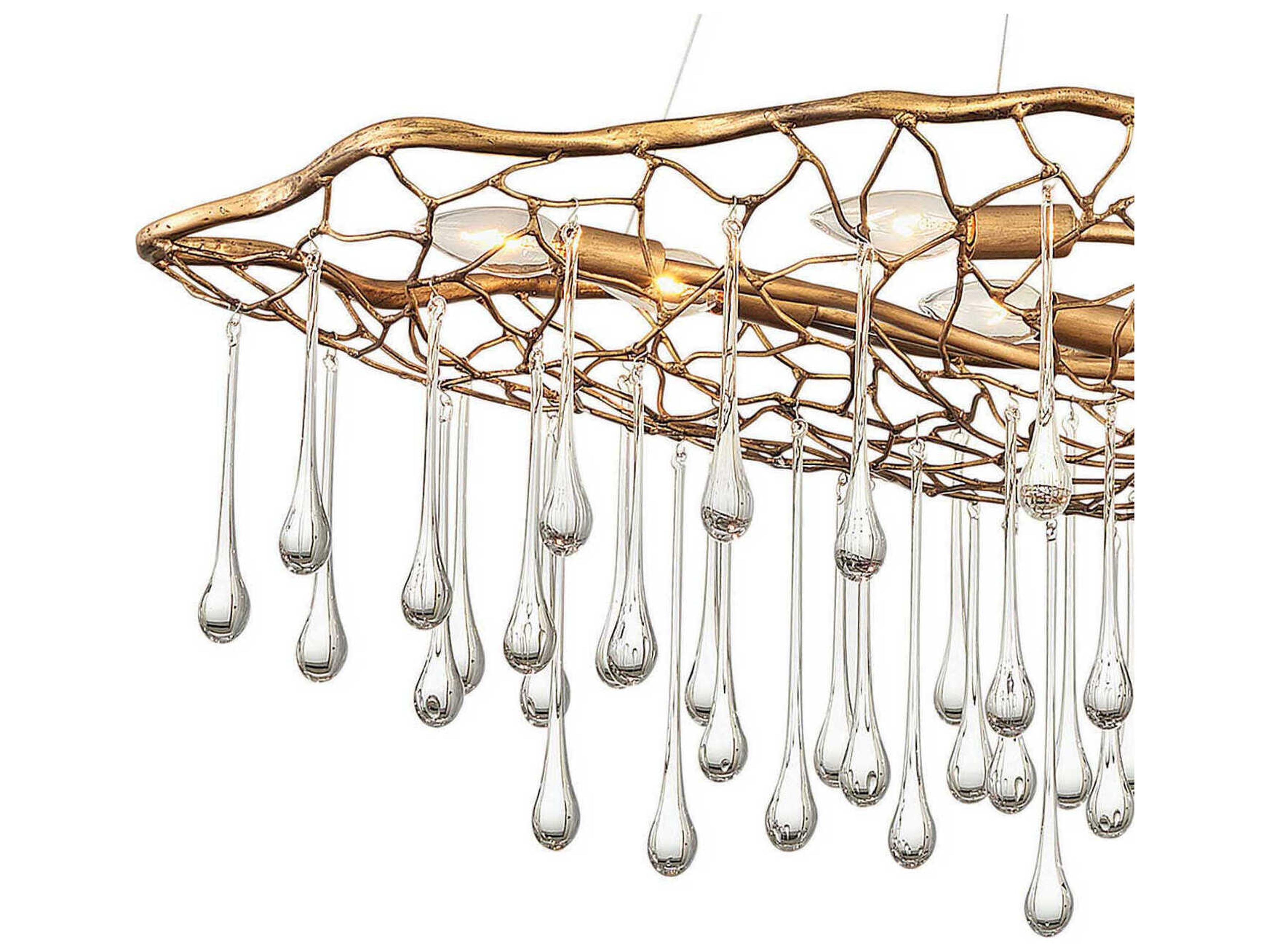 Hinkley Lisa Mcdennon 8-Light Burnished Gold Glass Island Pendant