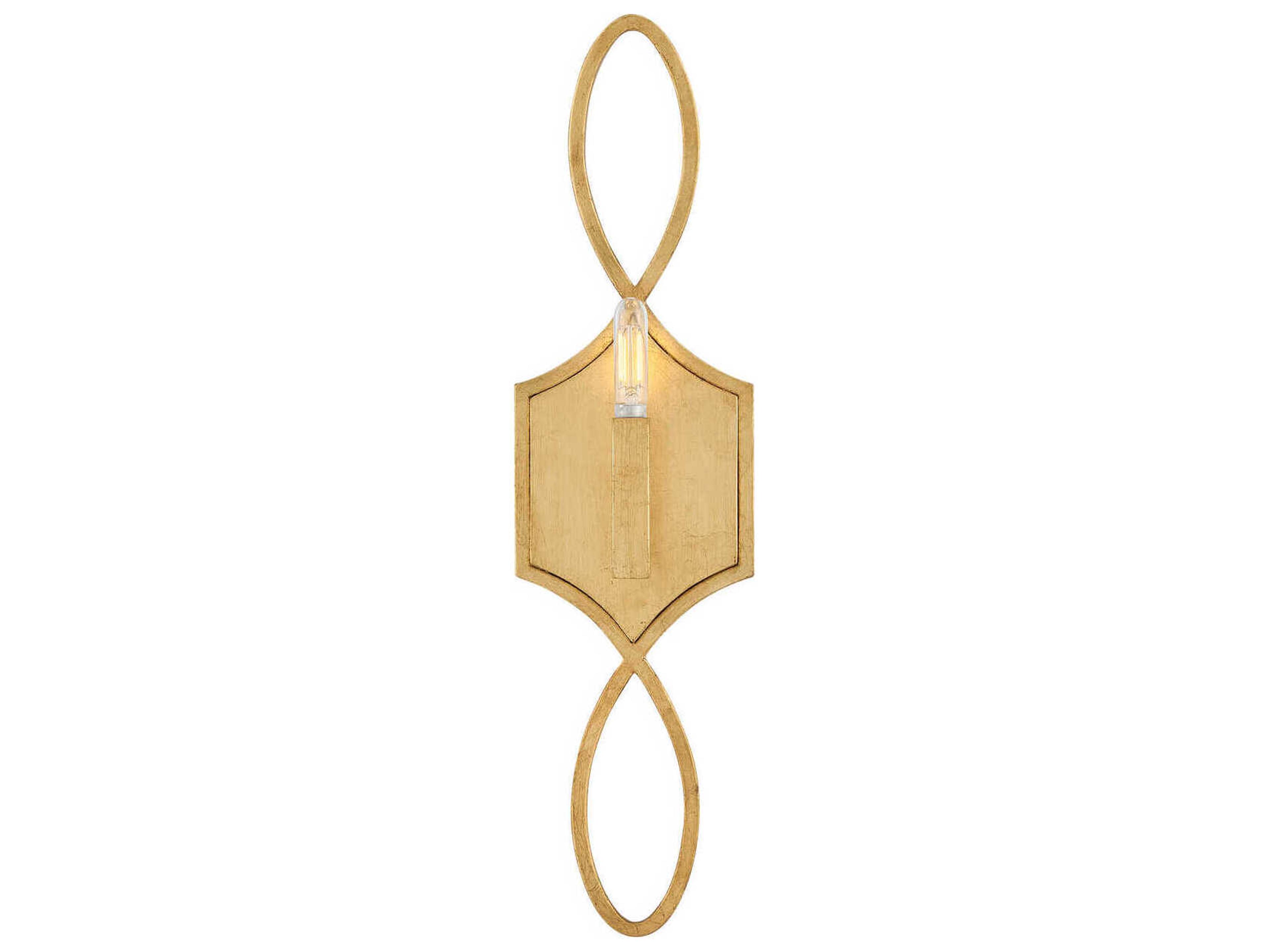 Leona 1-Light Distressed Brass Wall Sconce