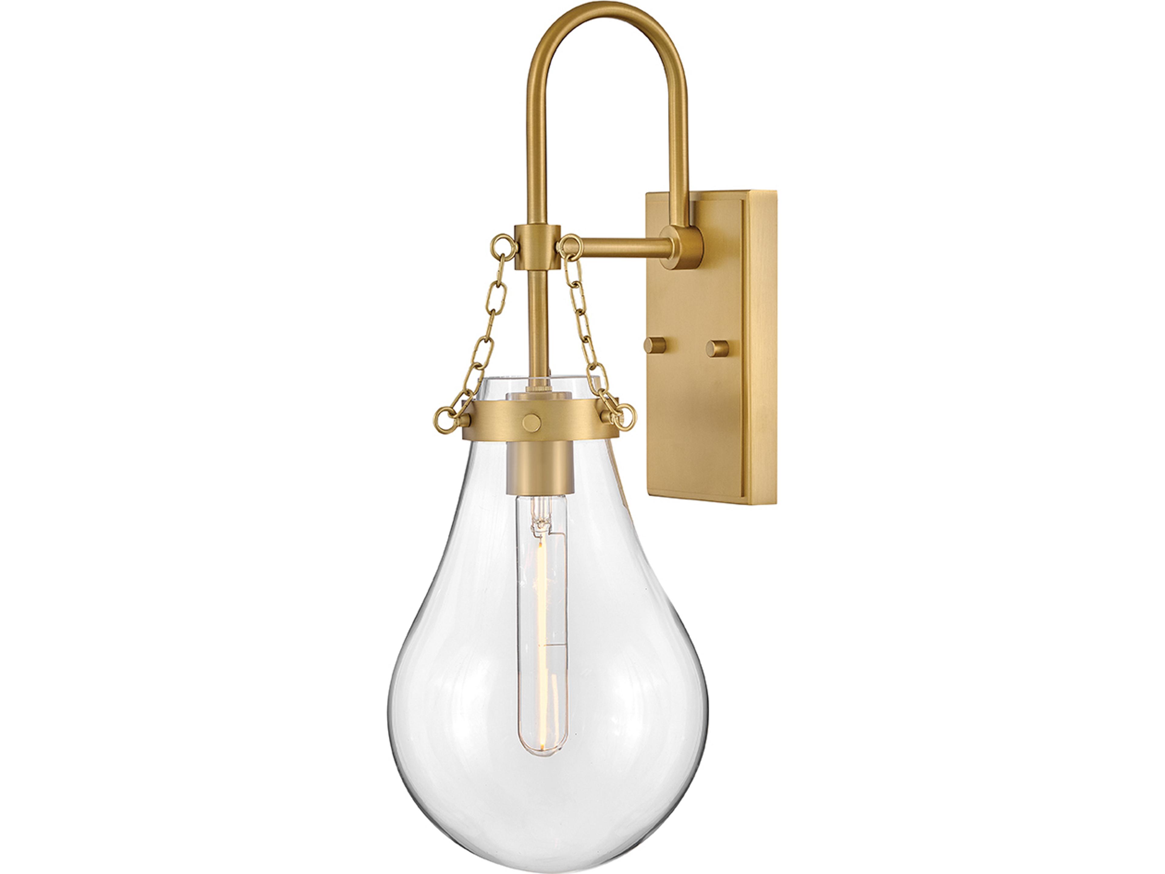 Eloise 1-Light Lacquered Brass Wall Sconce