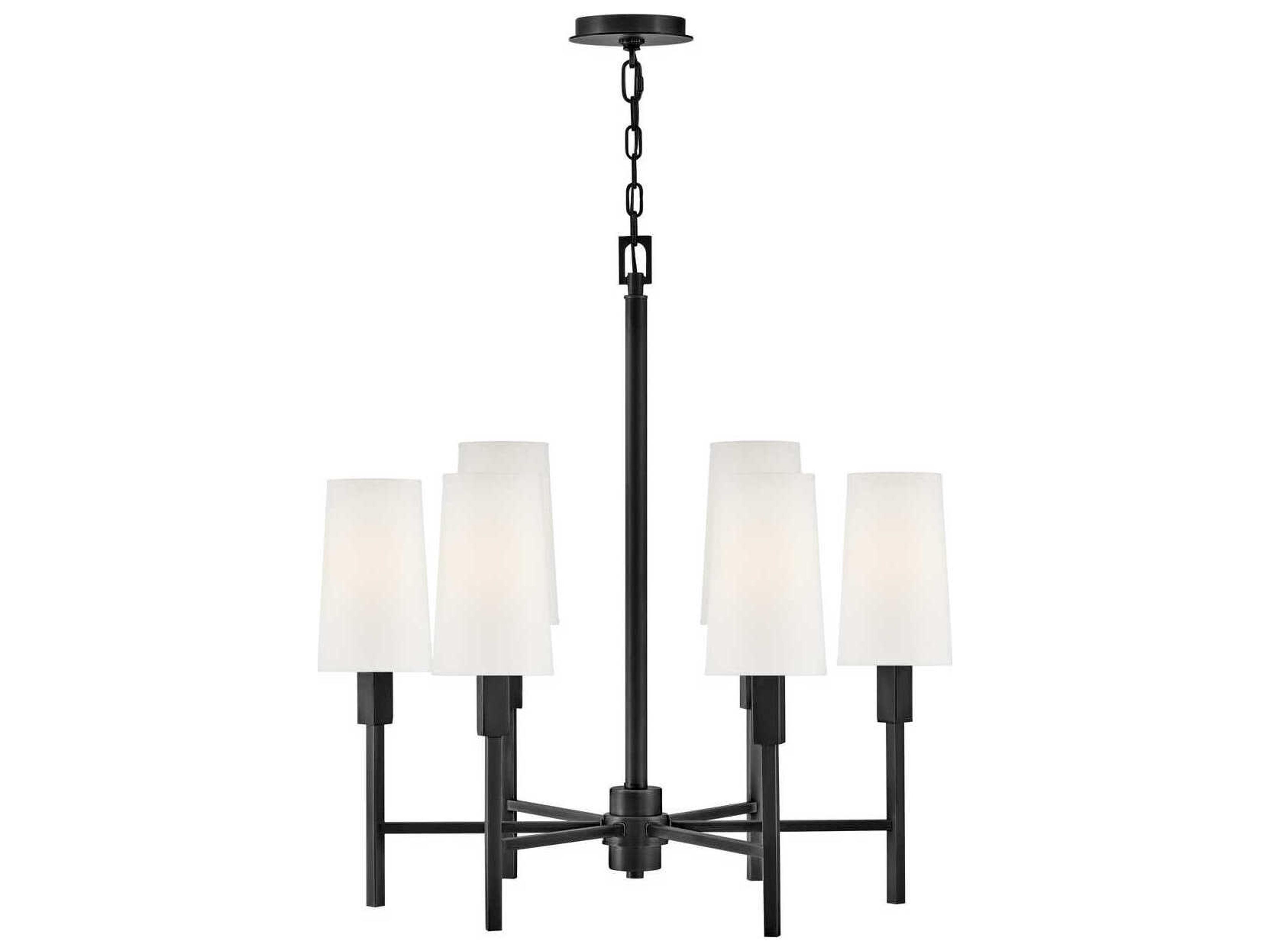 Fenwick 6-Light Black Chandelier