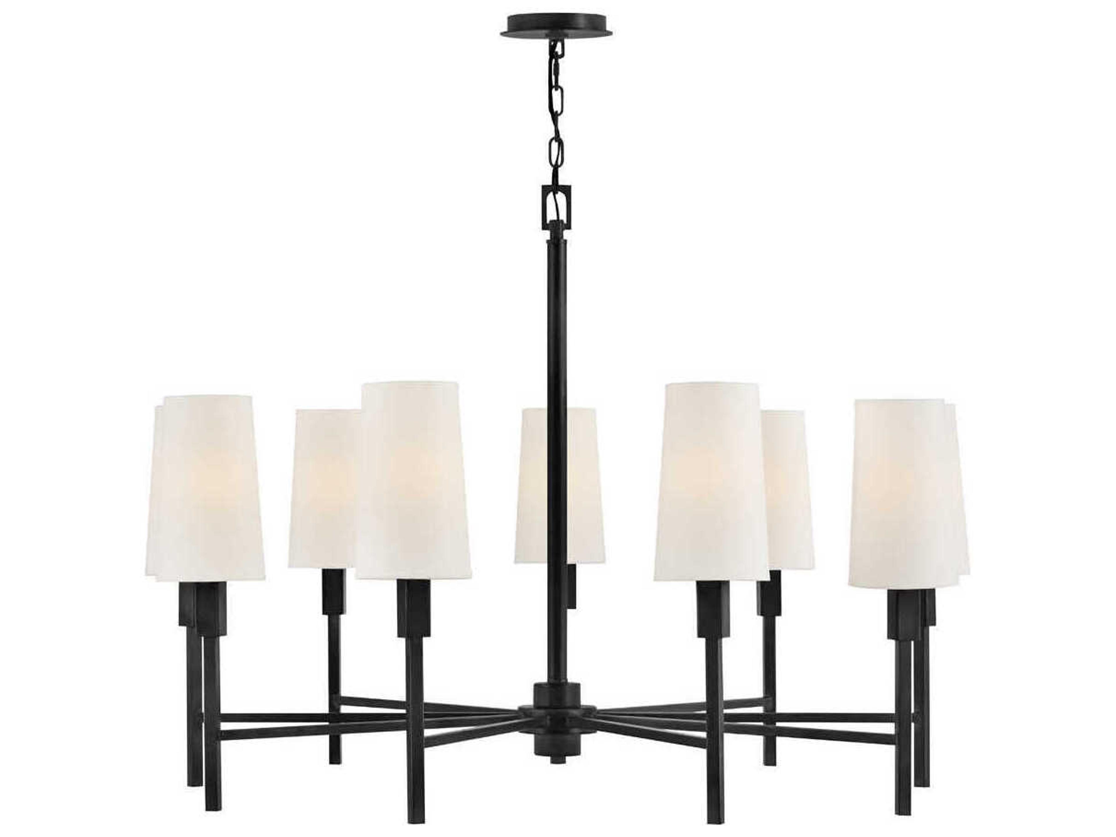 Fenwick 9-Light Black Chandelier