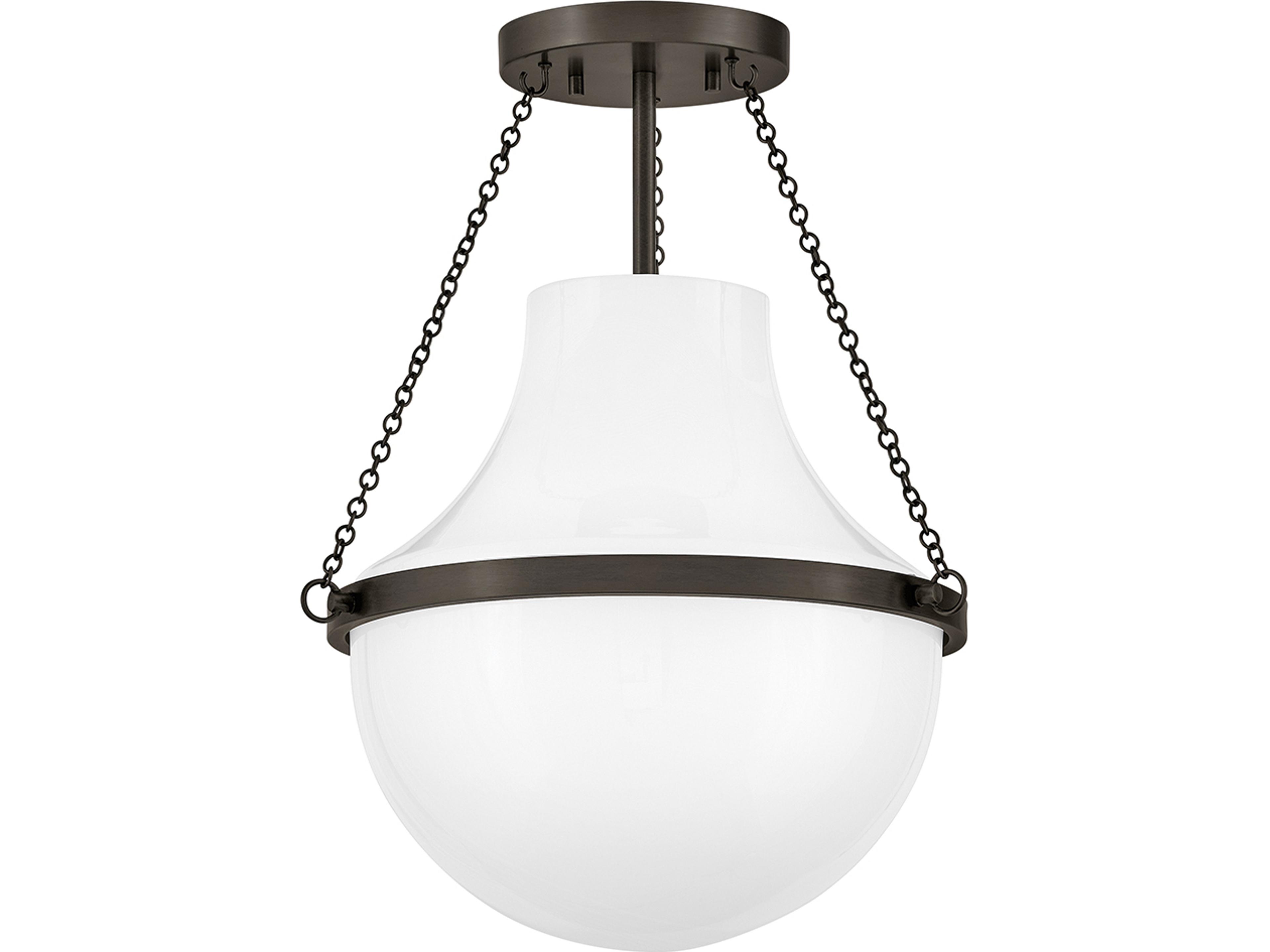 Collins 1-Light Black Oxide Semi Flush Mount