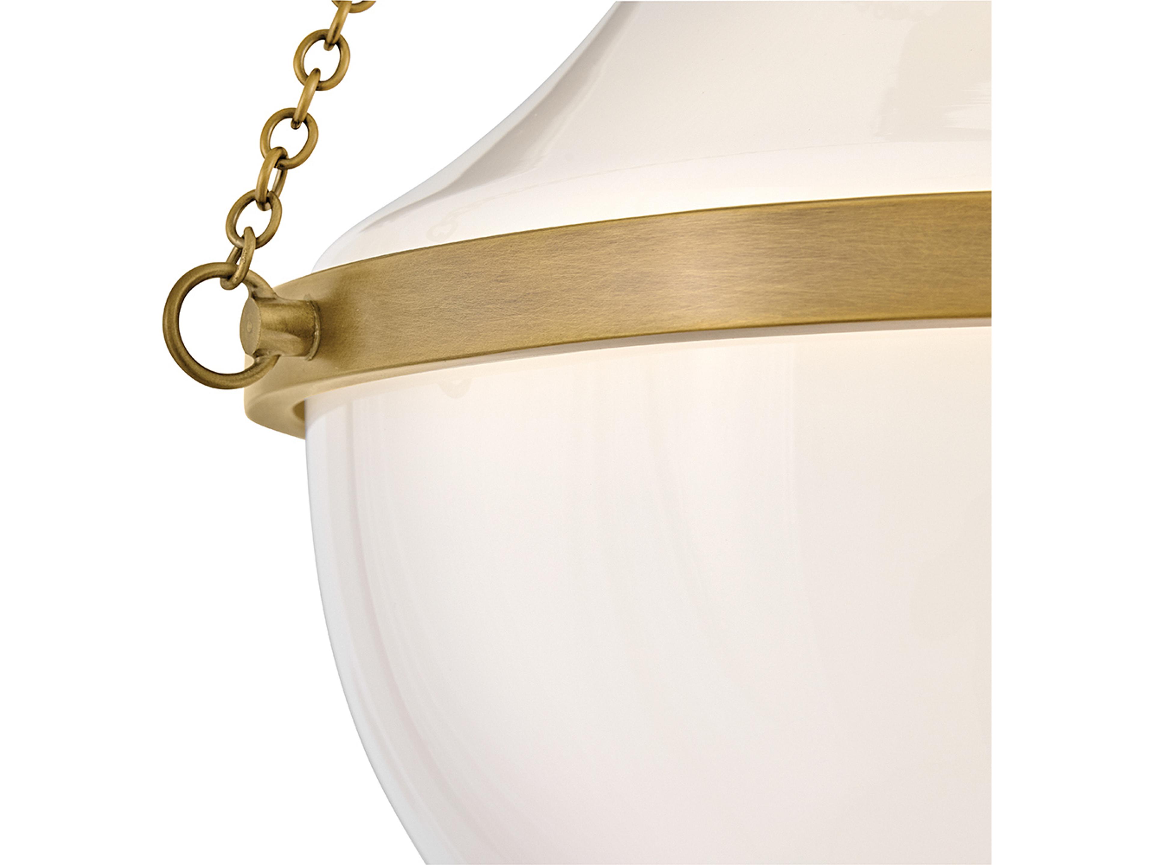 Hinkley Collins 1-Light Heritage Brass Semi Flush Mount