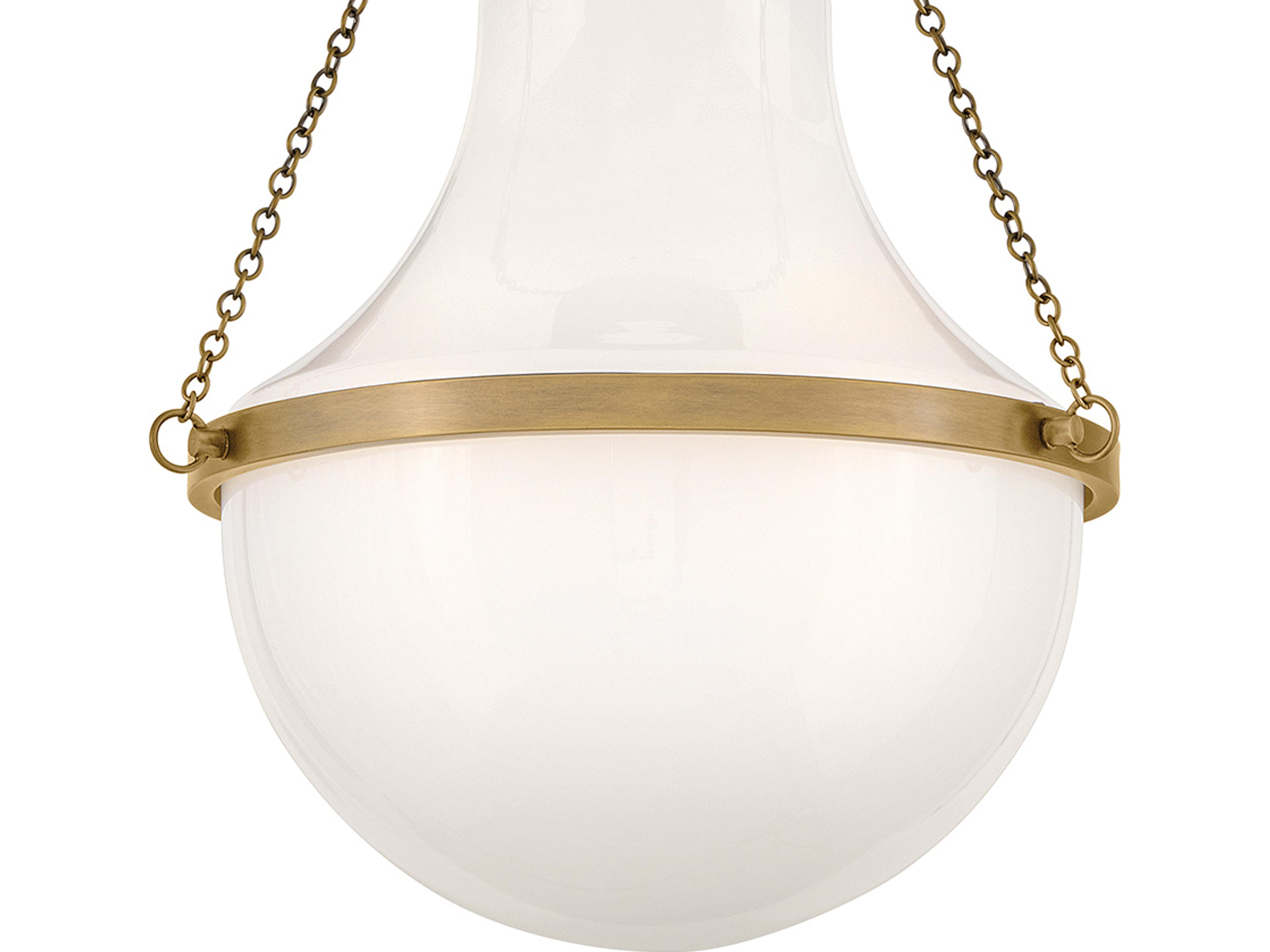 Hinkley Collins 1-Light Heritage Brass Semi Flush Mount