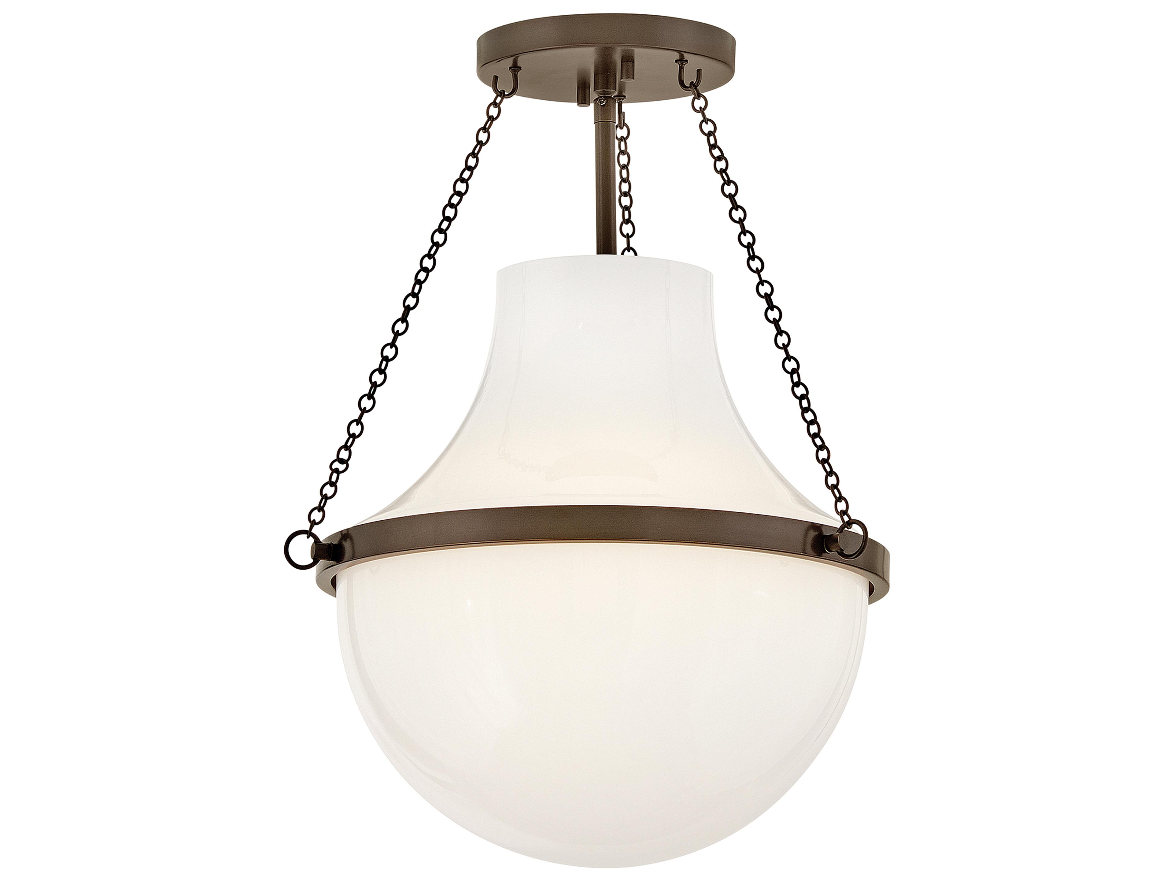 Collins 1-Light Heritage Bronze Semi Flush Mount