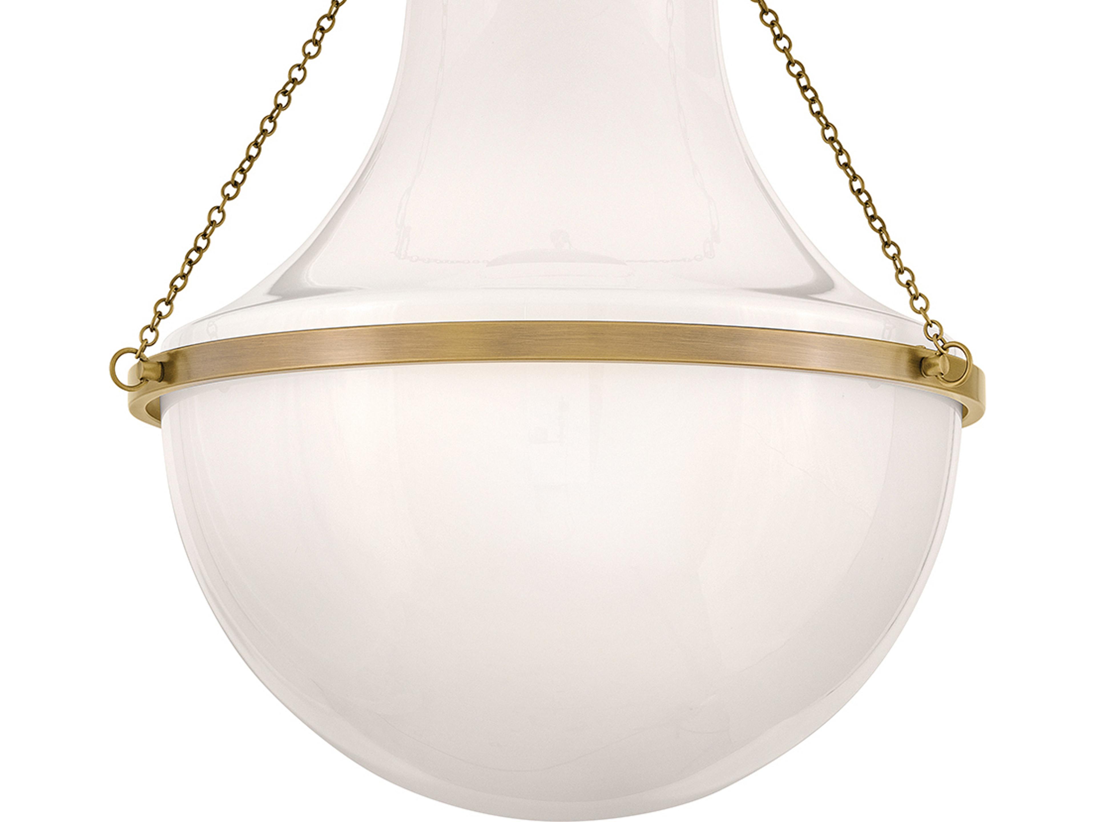 Hinkley Collins 1-Light Heritage Brass Semi Flush Mount