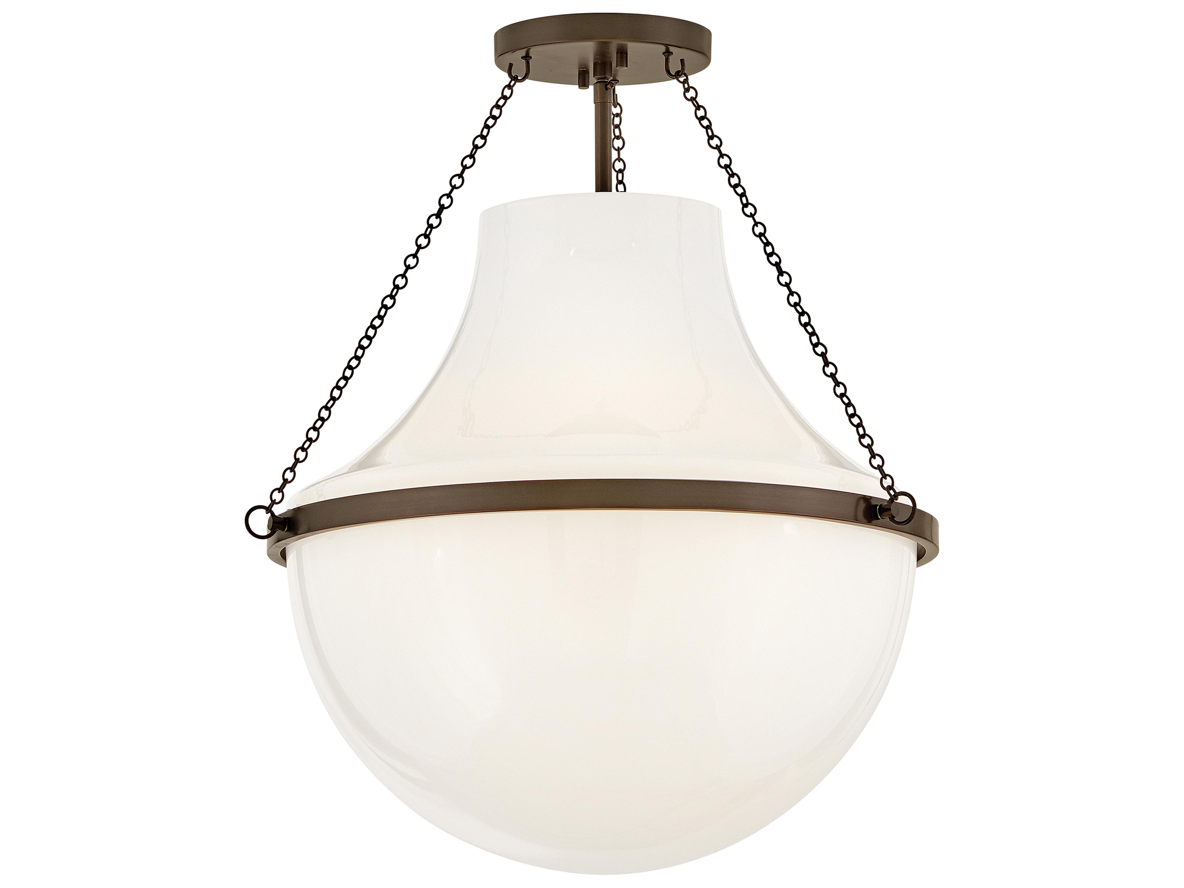 Collins 1-Light Heritage Bronze Semi Flush Mount
