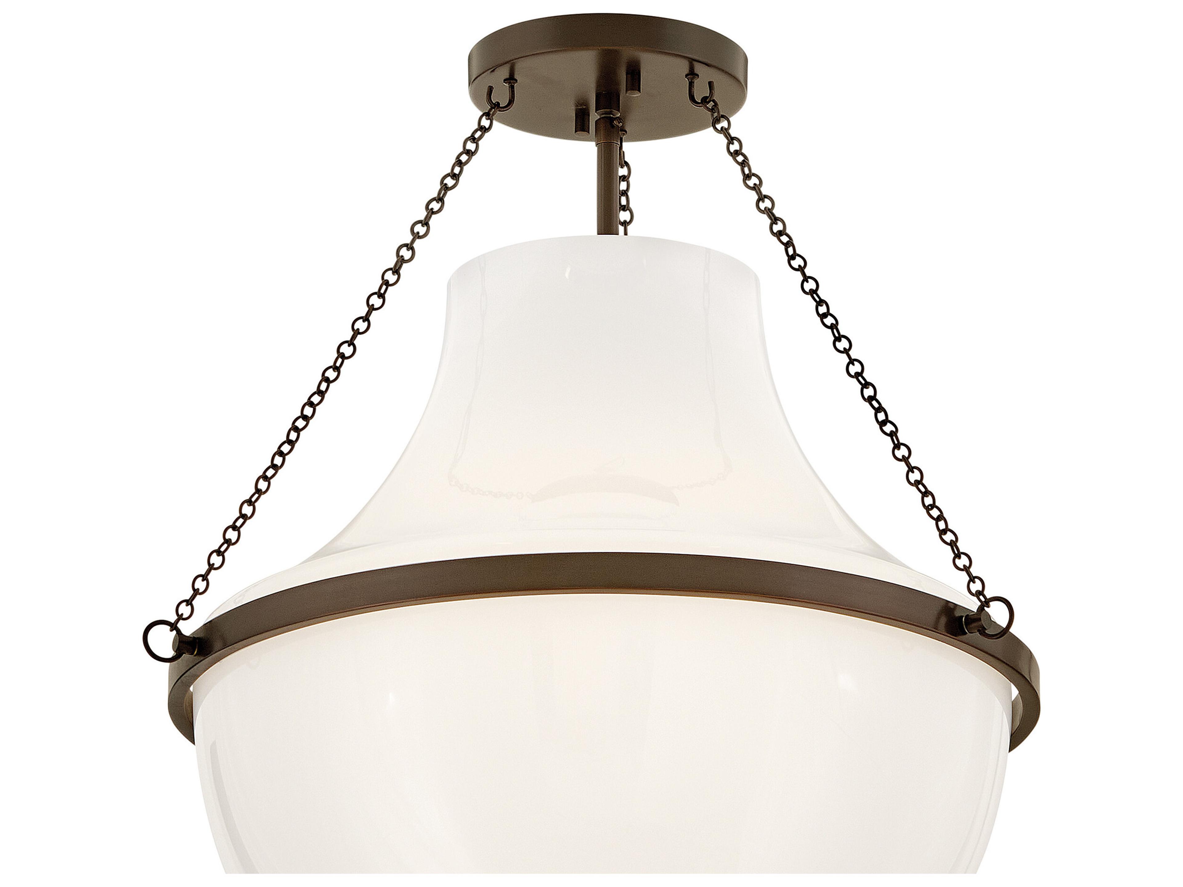 Hinkley Collins 1-Light Heritage Bronze Semi Flush Mount