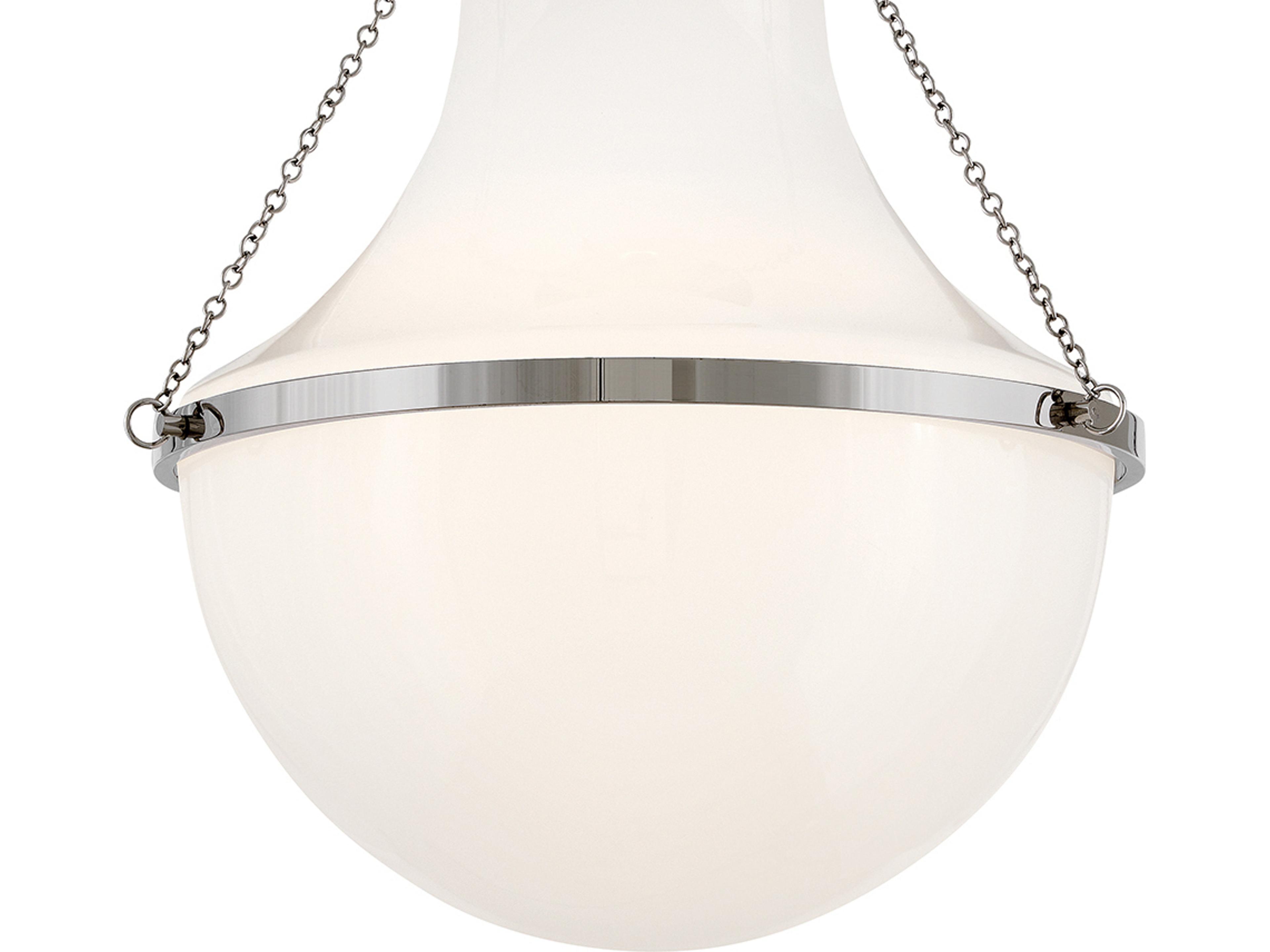 Hinkley Collins 1-Light Polished Nickel Semi Flush Mount