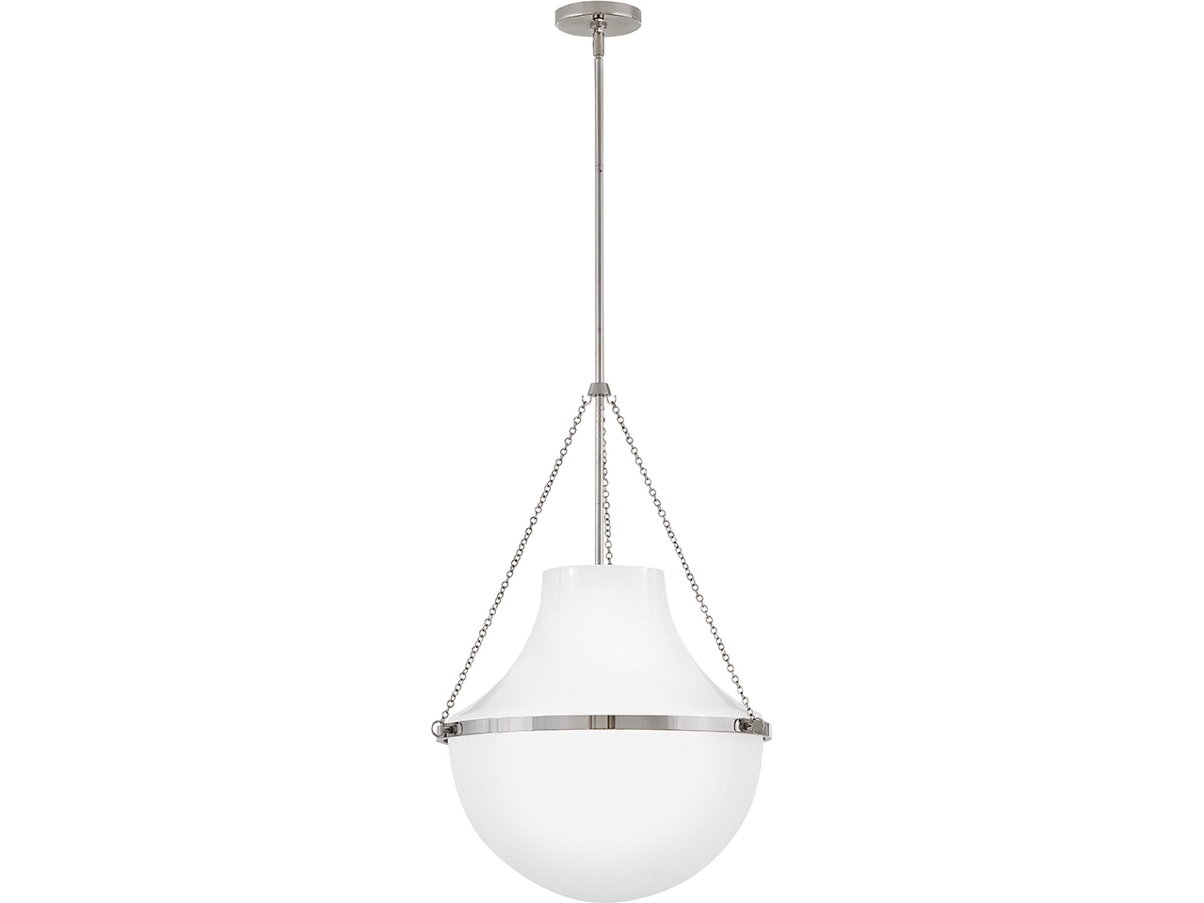 Collins 1-Light Polished Nickel Pendant