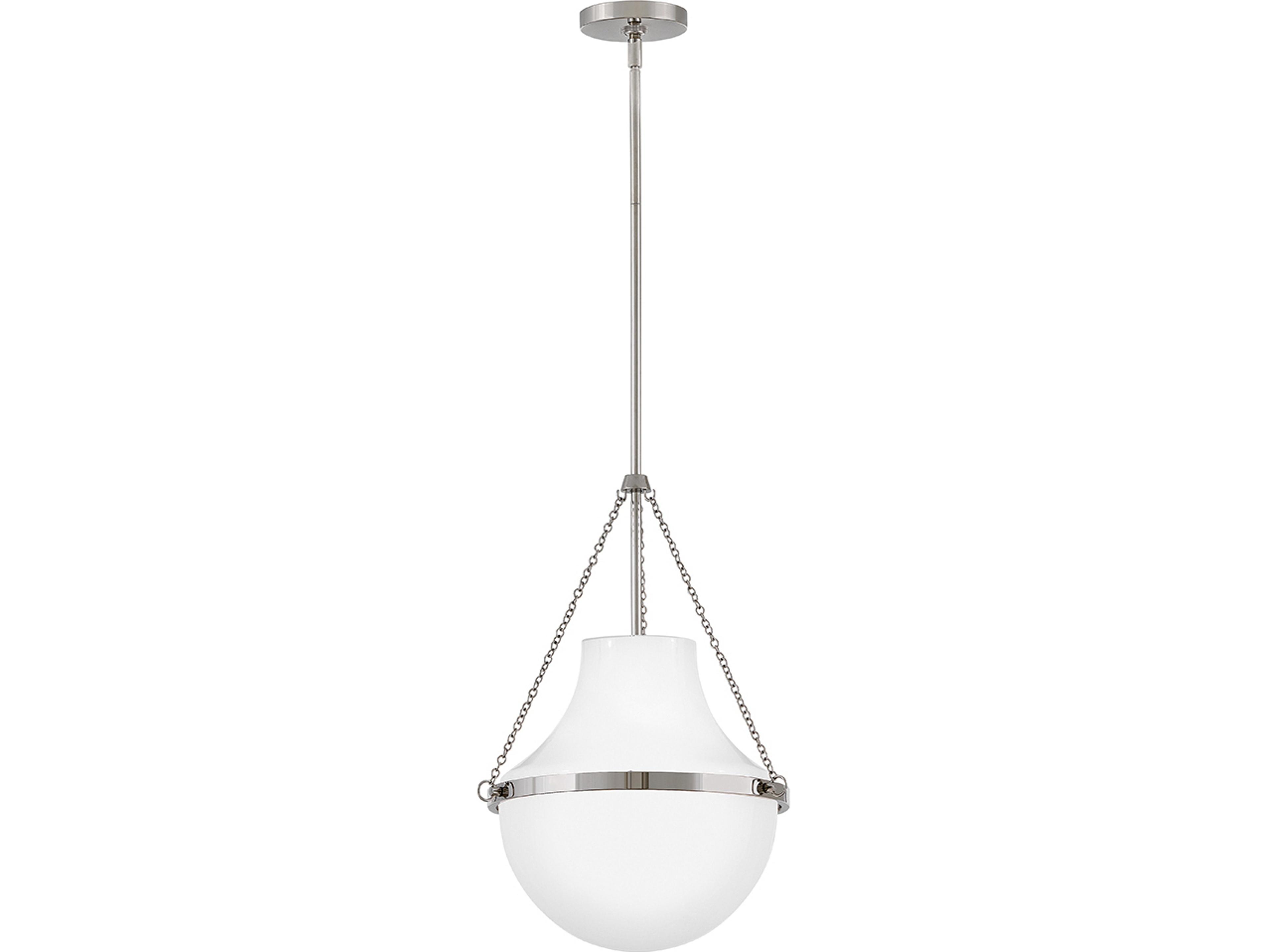Collins 1-Light Polished Nickel Pendant