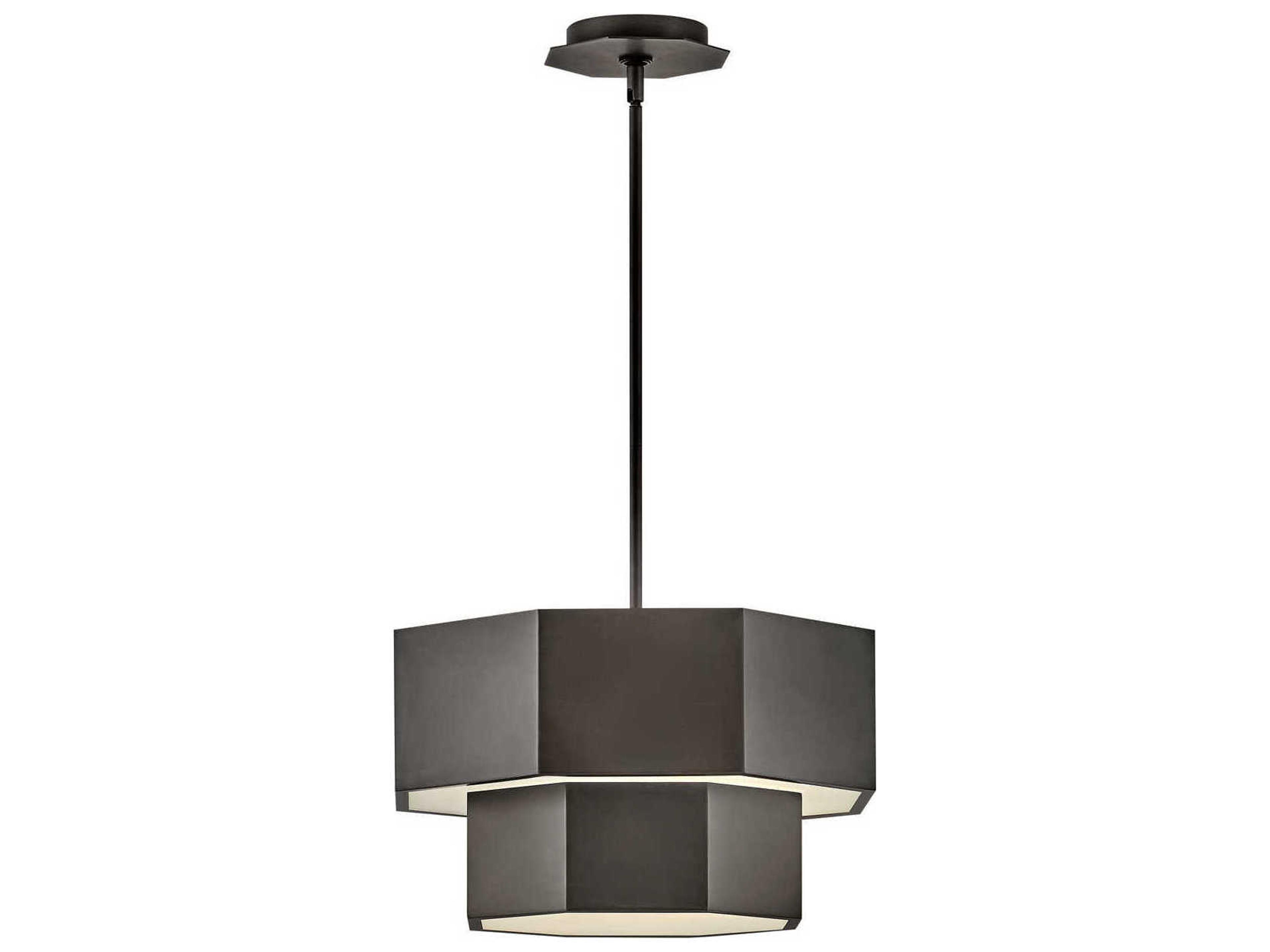 Facet 5-Light Black Oxide Tiered Chandelier
