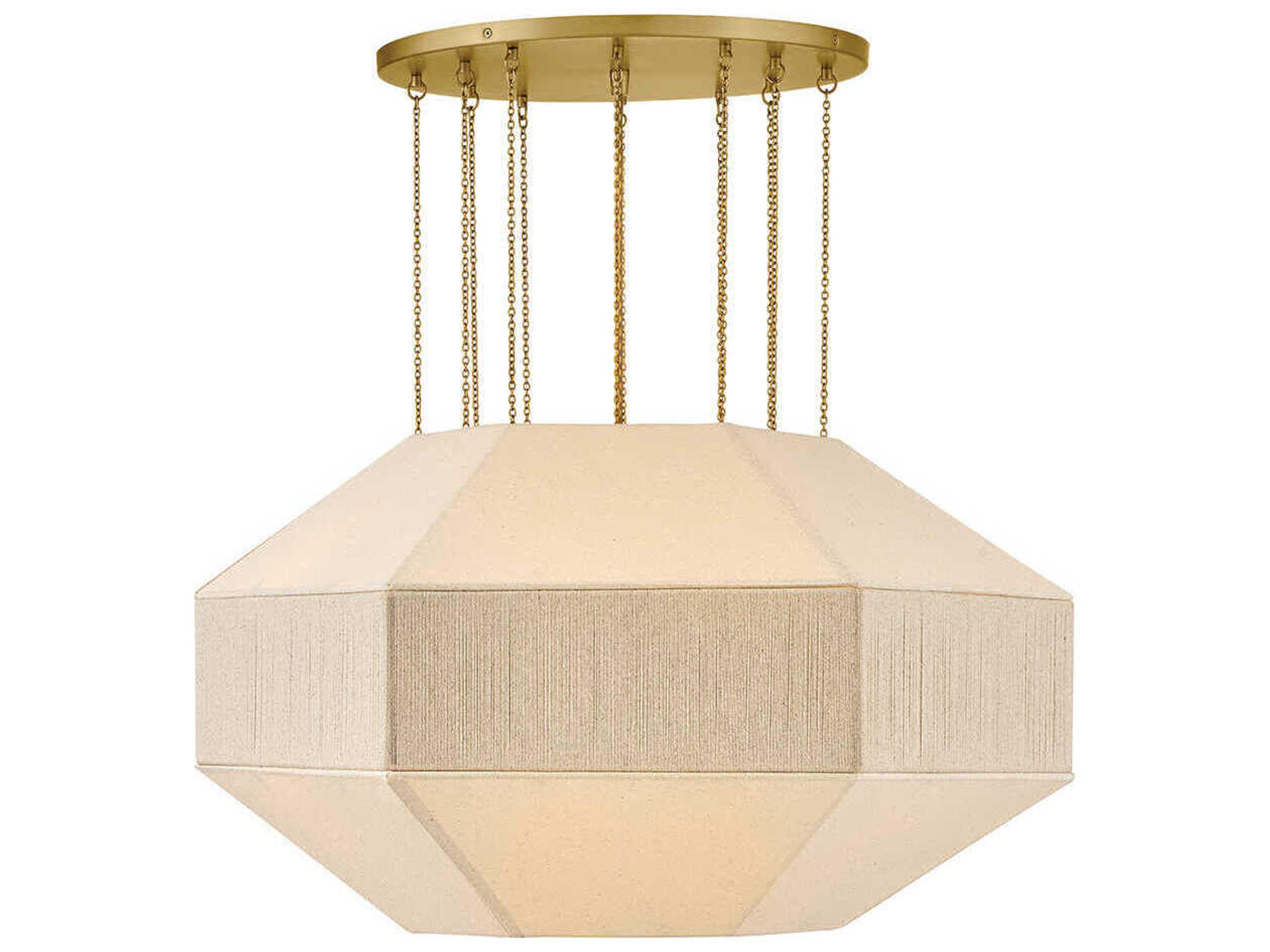 Lyla 6-Light Lacquered Brass Geometric Chandelier