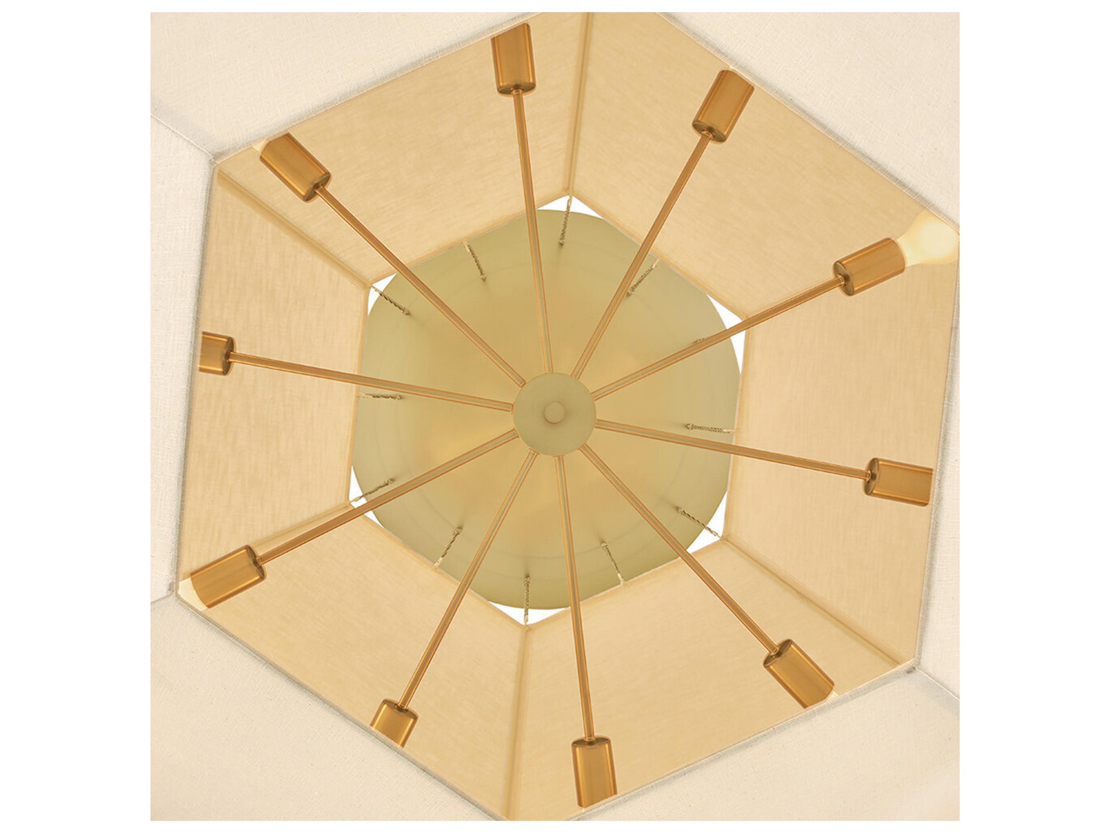 Hinkley Lyla 10-Light Lacquered Brass Geometric Chandelier