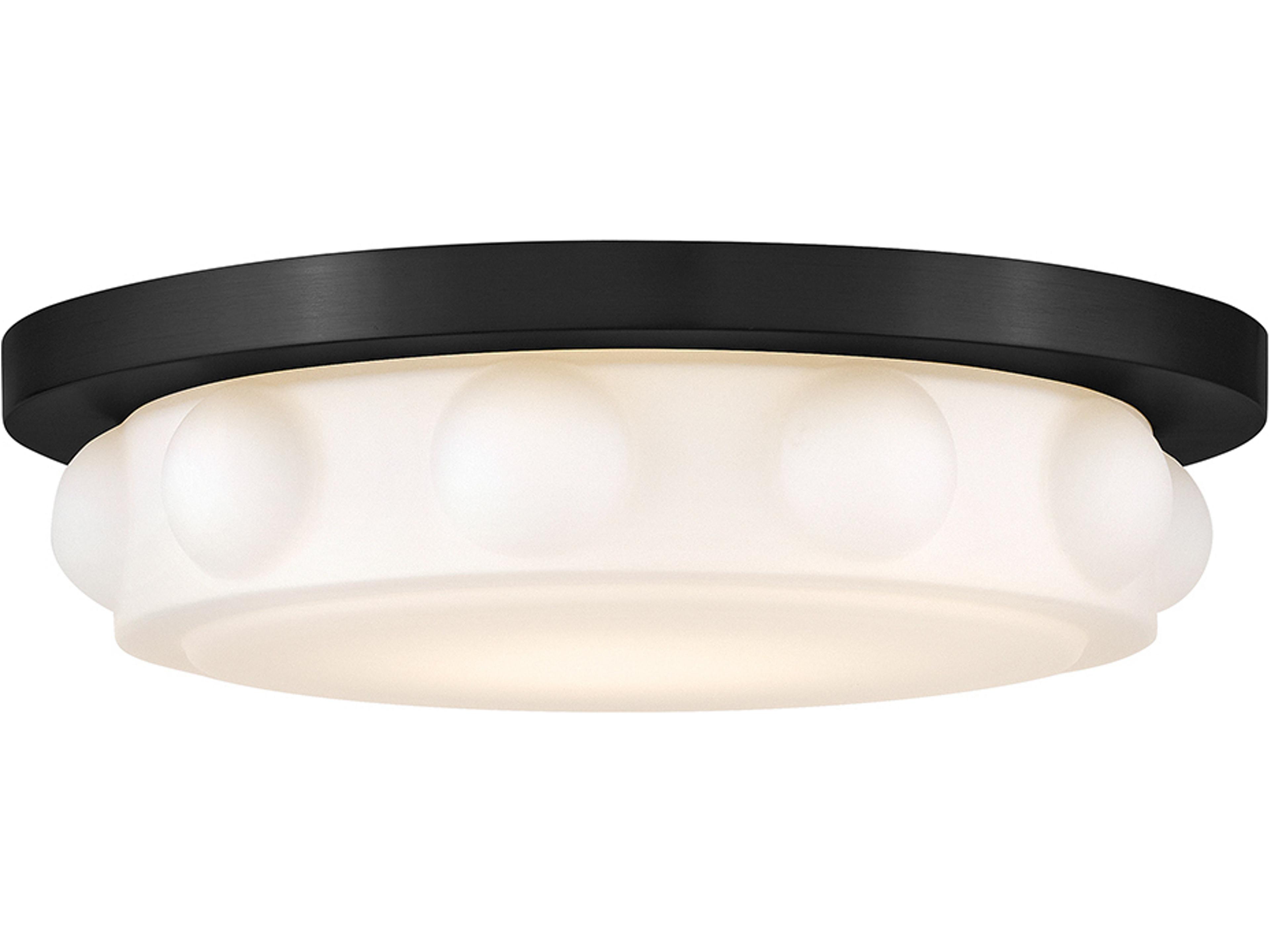 Zoey Black Round Flush Mount