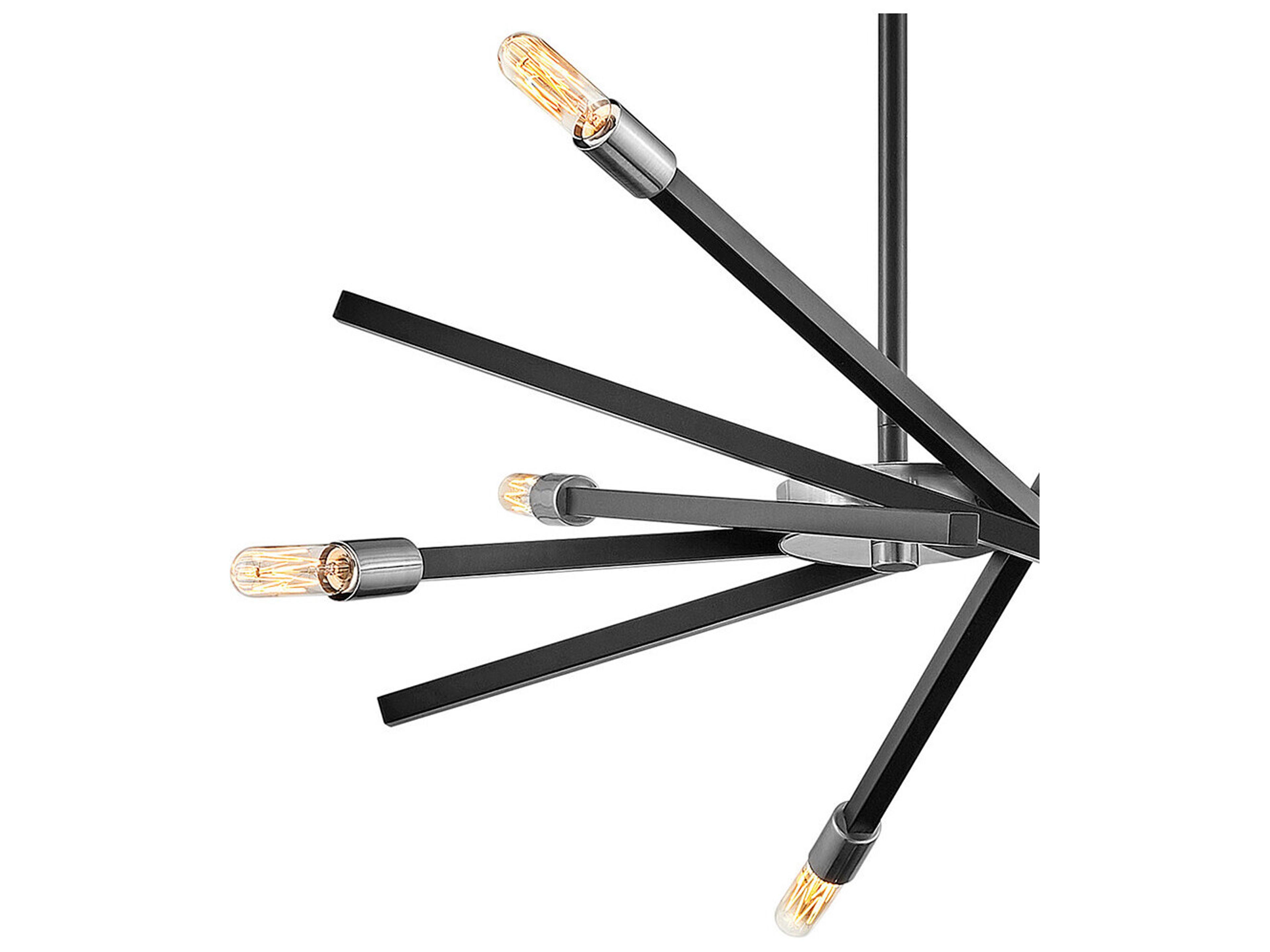 Hinkley Archer 6-Light Satin Black Candelabra Sputnik Chandelier