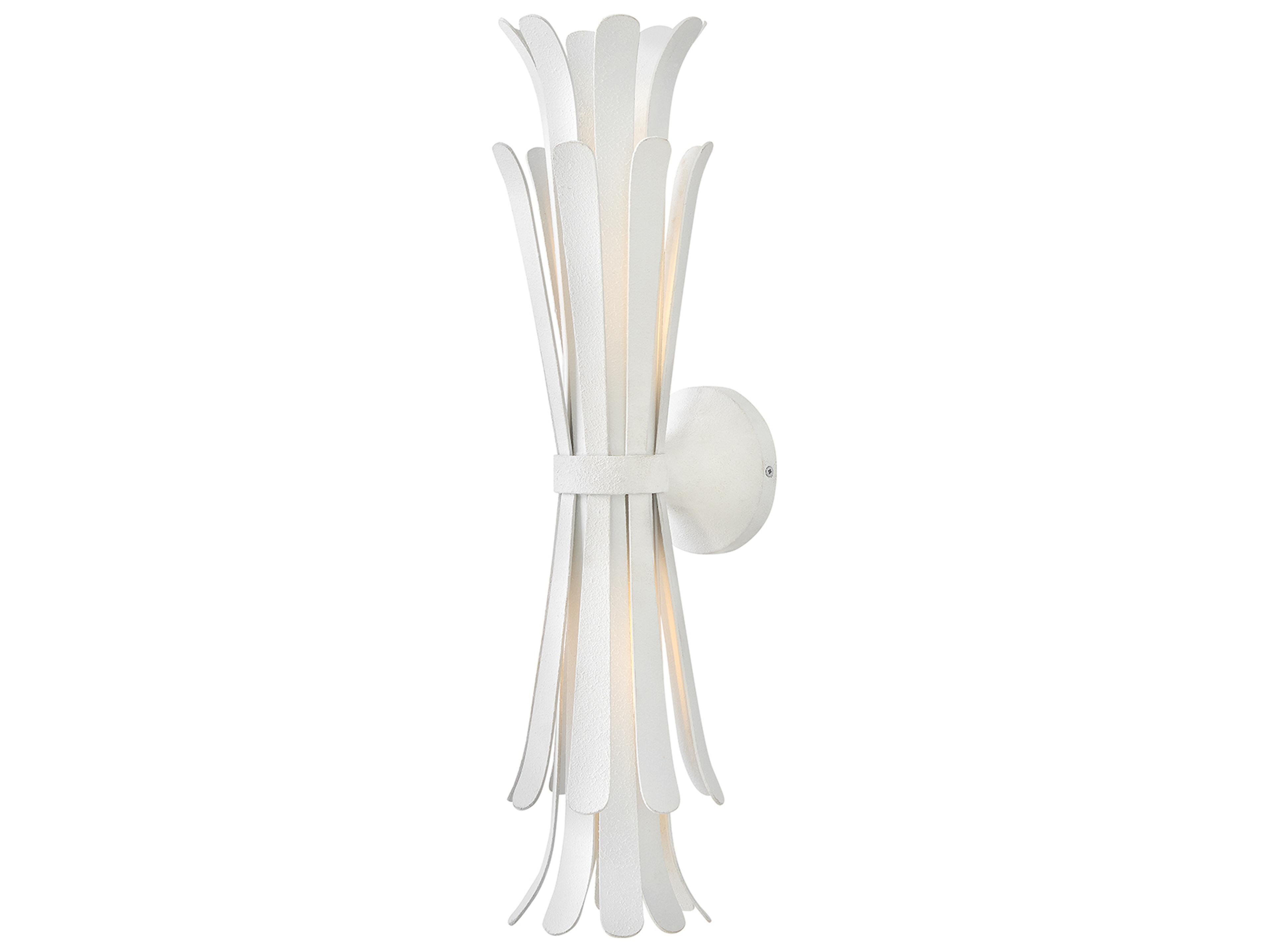 Reina 2-Light Textured Plaster White Wall Sconce