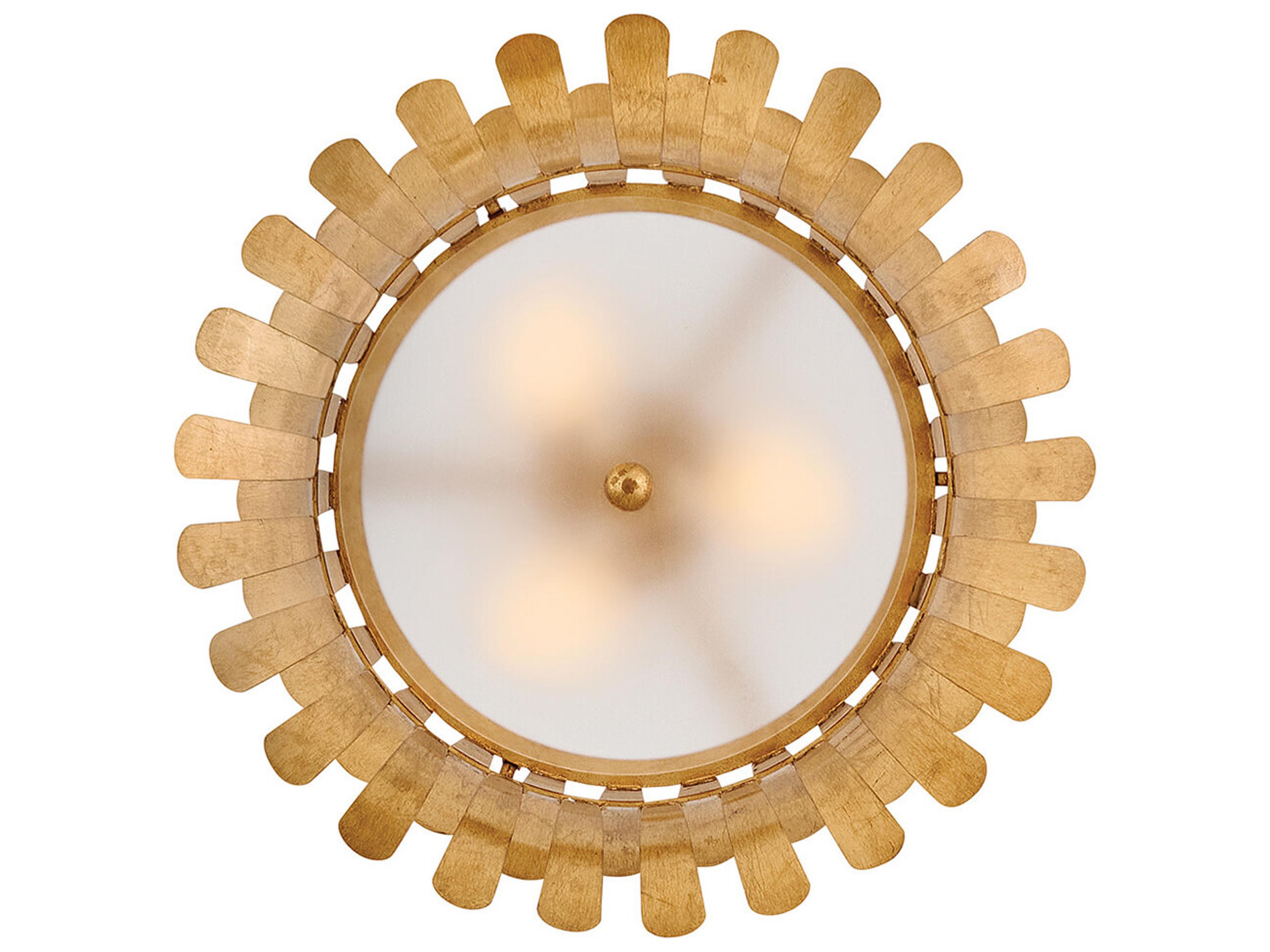 Hinkley Reina 3-Light Distressed Brass Semi Flush Mount