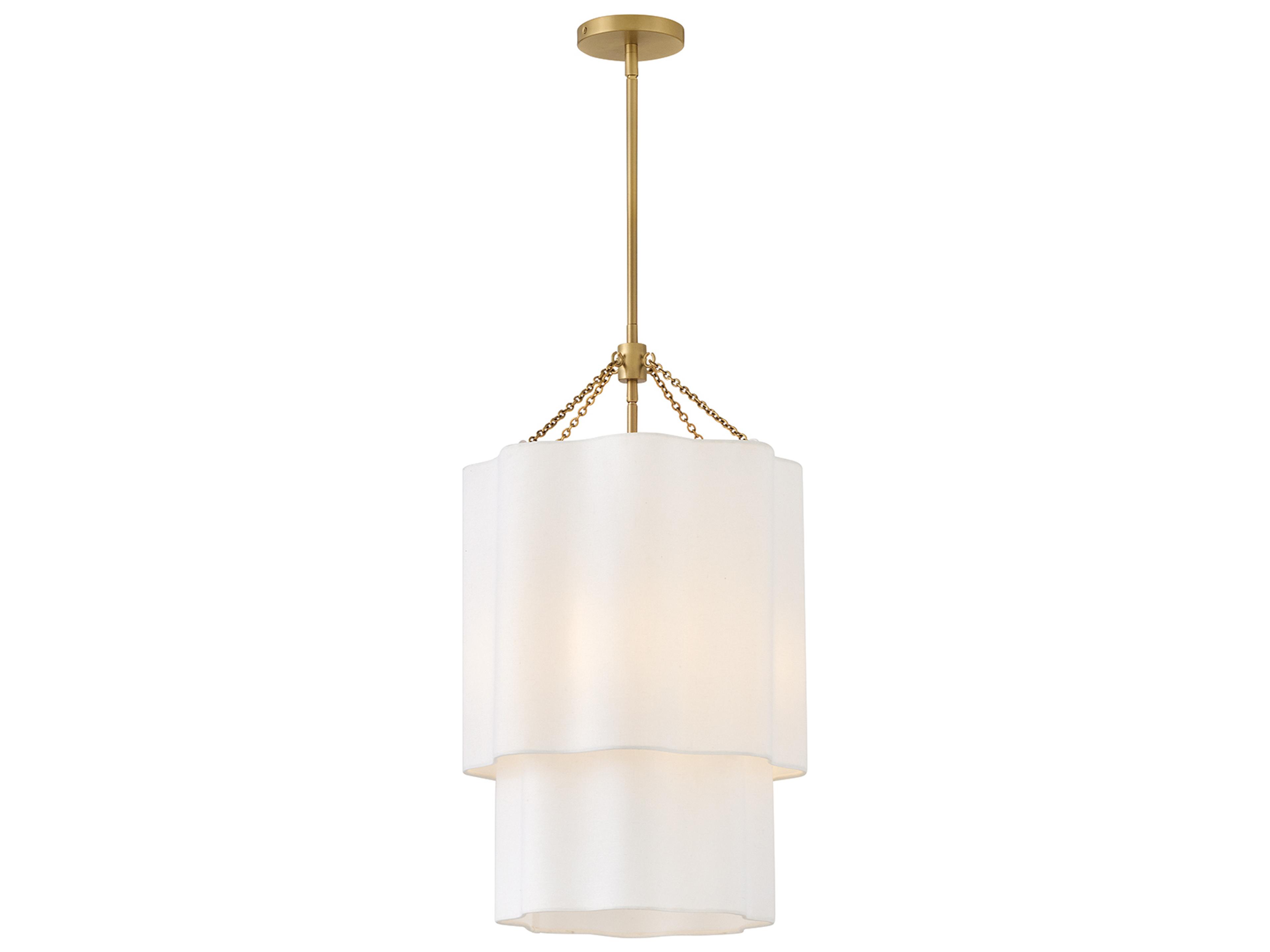 Gwen 4-Light Lacquered Brass Tiered Pendant