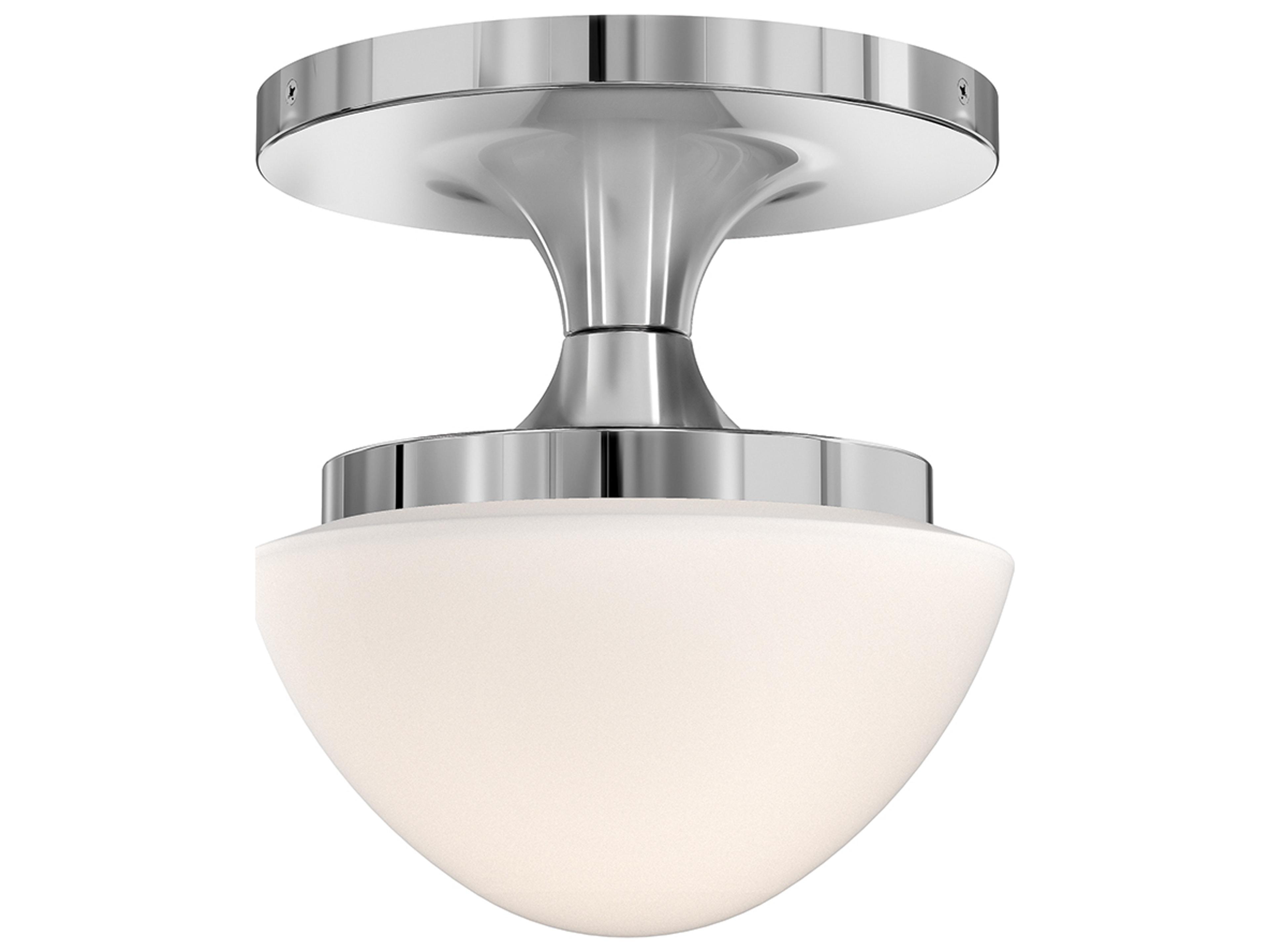 Knox 1-Light Chrome Bowl Semi Flush Mount