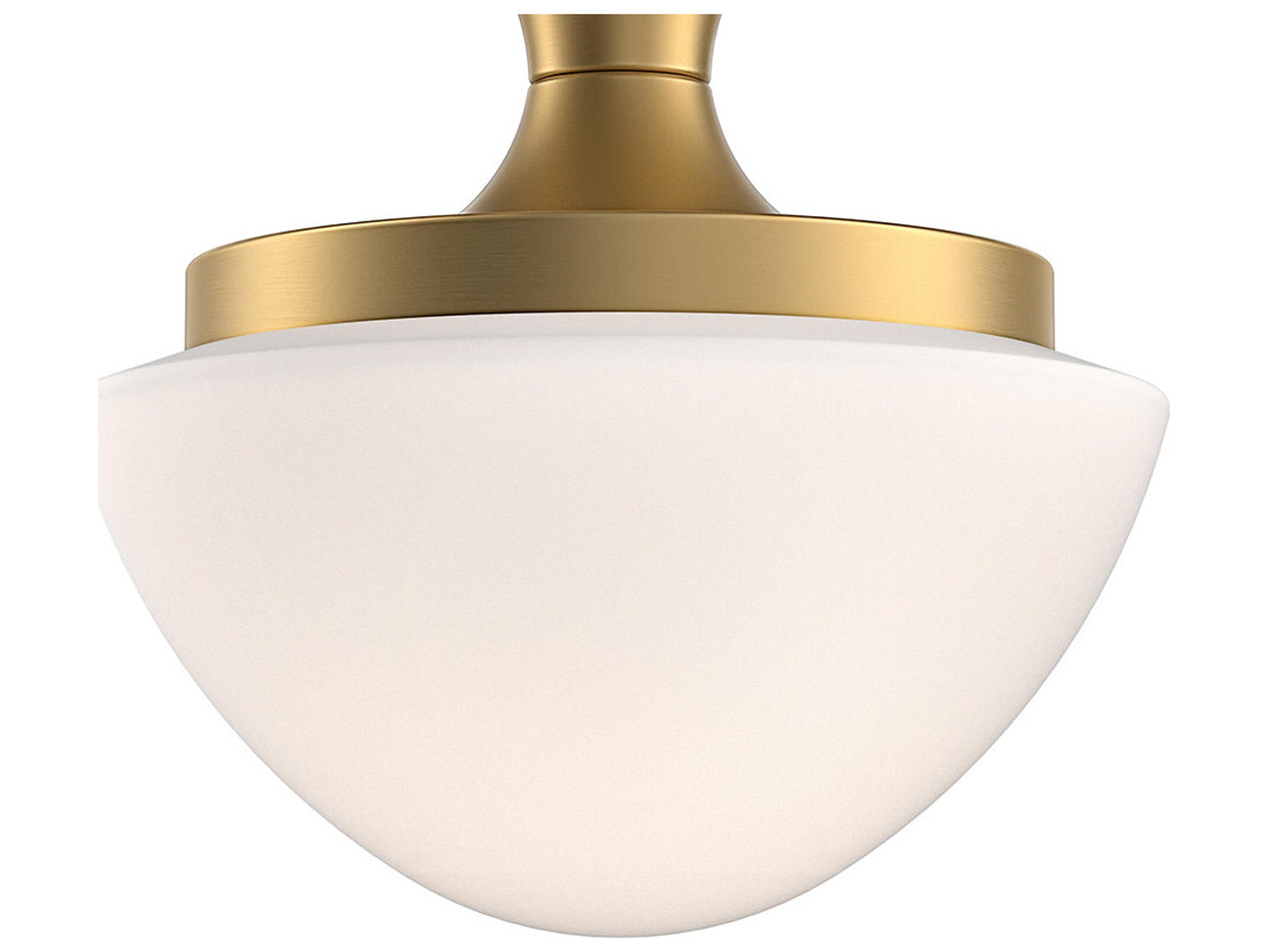 Hinkley Knox 1-Light Lacquered Brass Bowl Semi Flush Mount