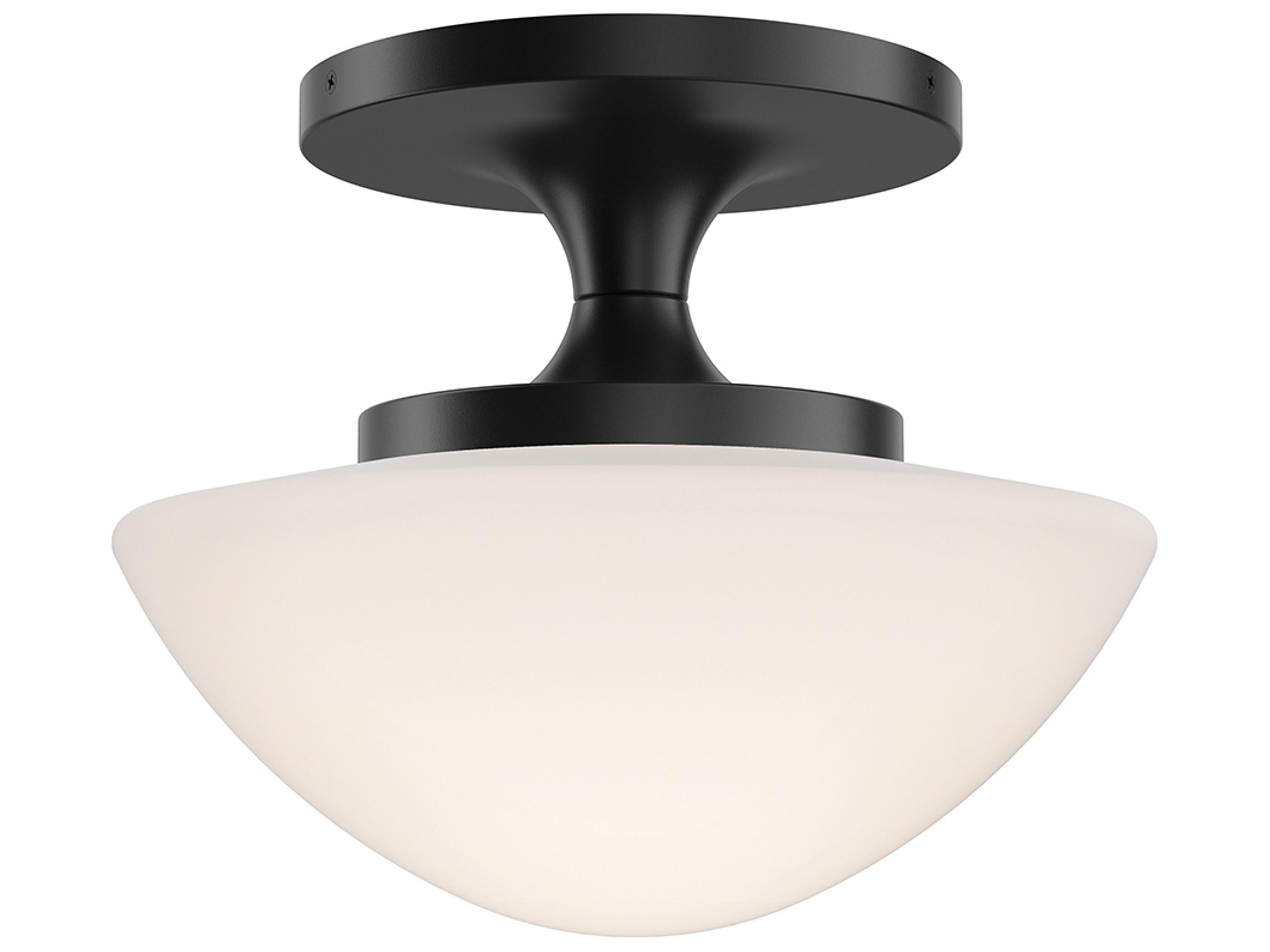 Knox 1-Light Black Semi Flush Mount