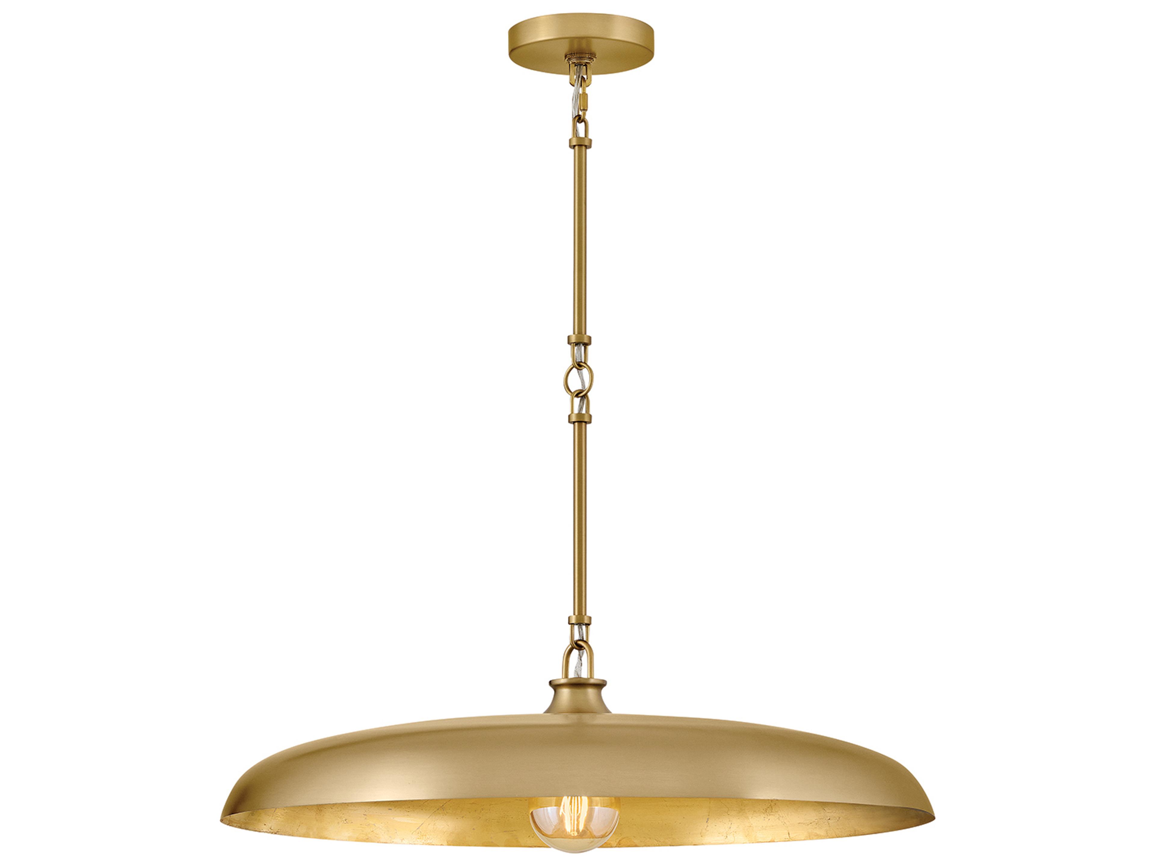 Sadie 1-Light Lacquered Brass Dome Pendant