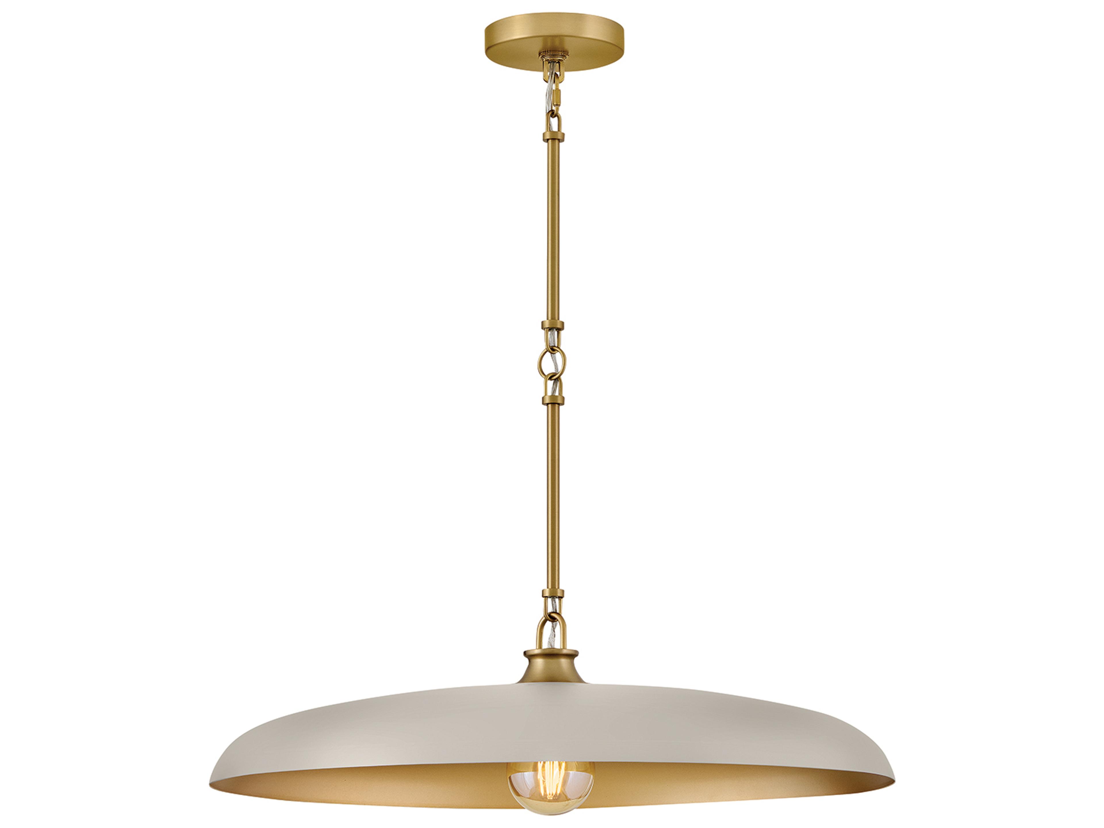 Sadie 1-Light Lacquered Brass Gray Dome Pendant