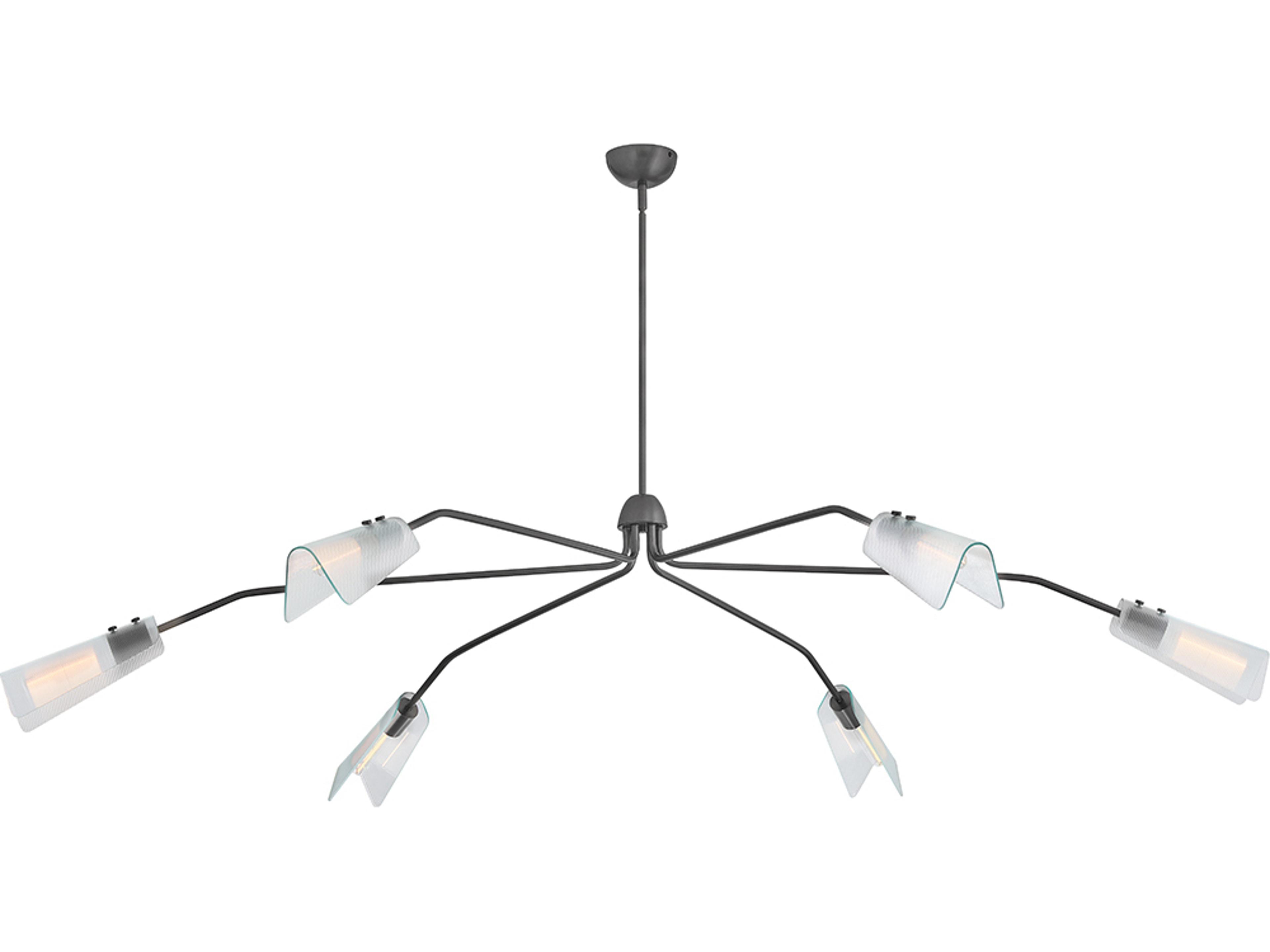 Altman 6-Light Gunmetal Chandelier