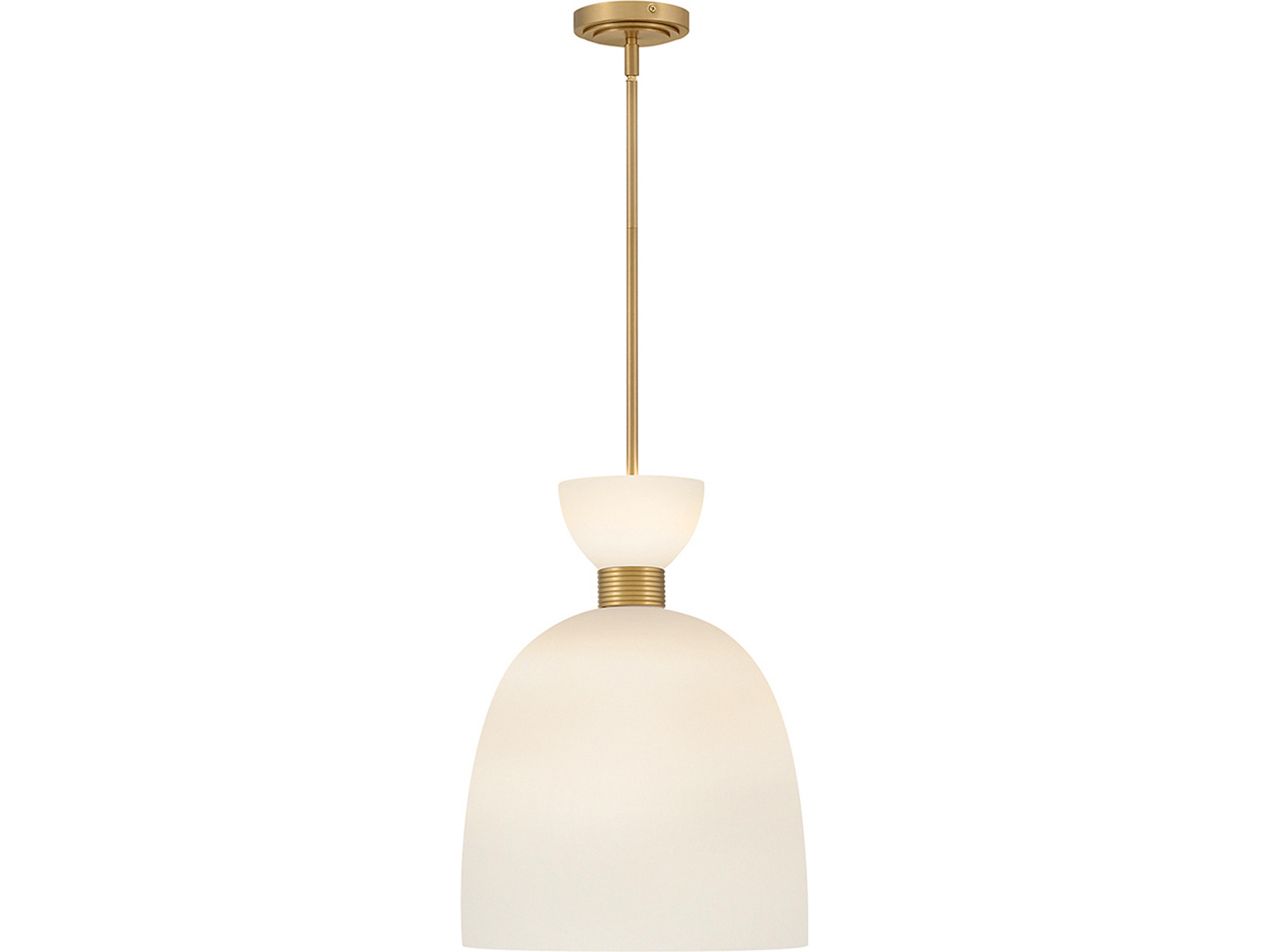 Lisa McDennon 2-Light Lacquered Brass Bell Pendant