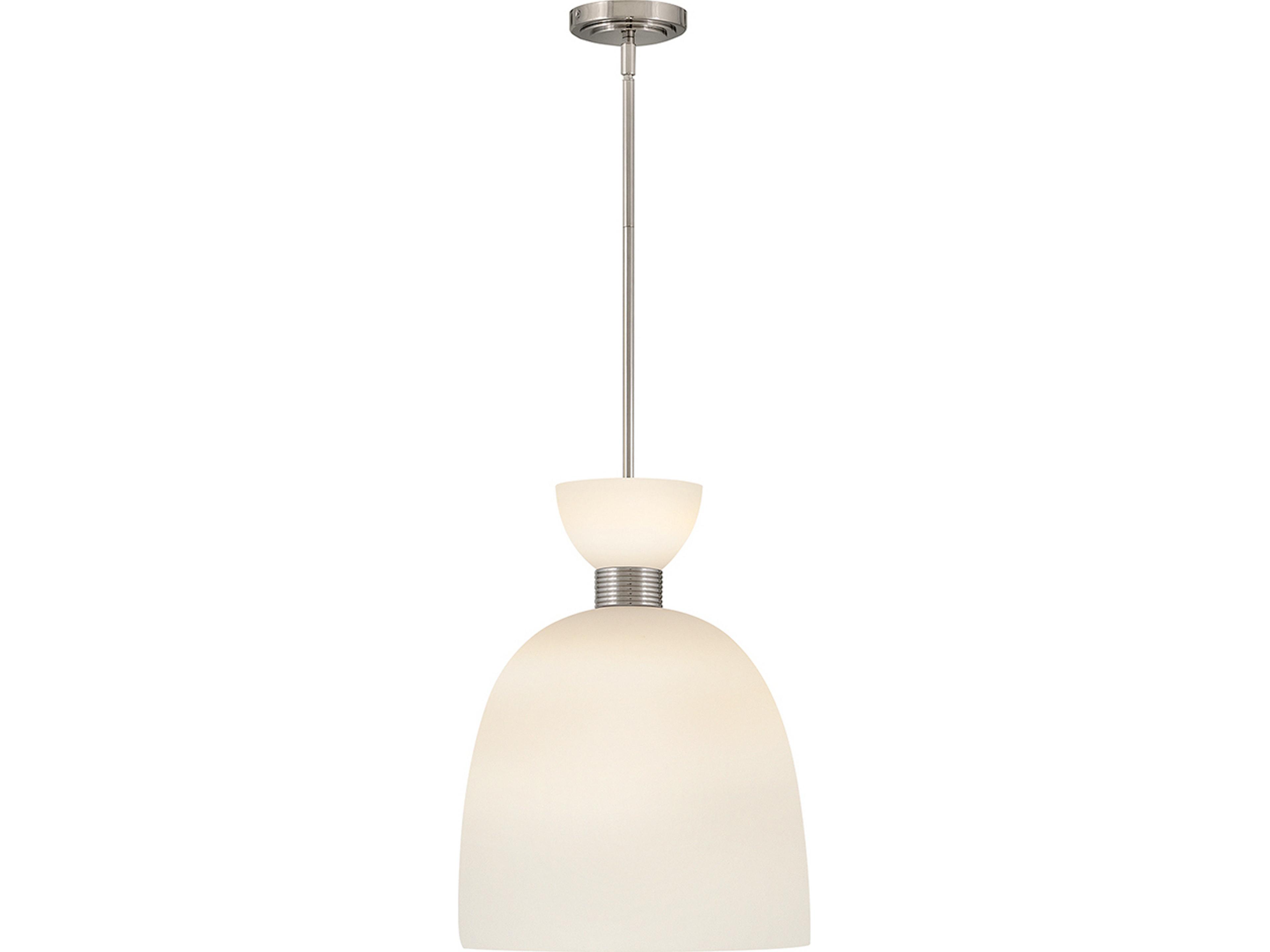 Lisa McDennon 2-Light Polished Nickel Bell Pendant