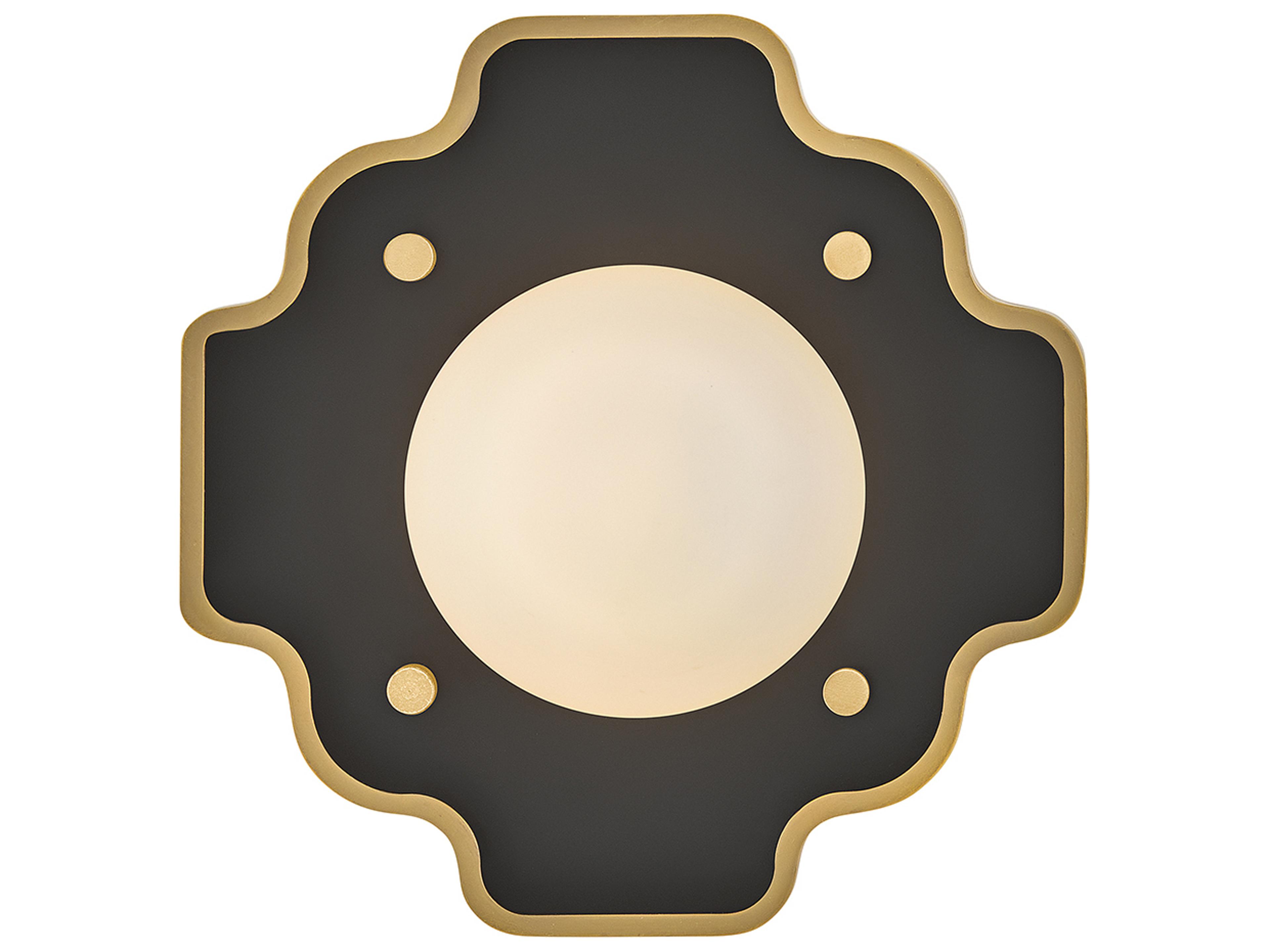 Howe 1-Light Gloss Black Heritage Brass Wall Sconce