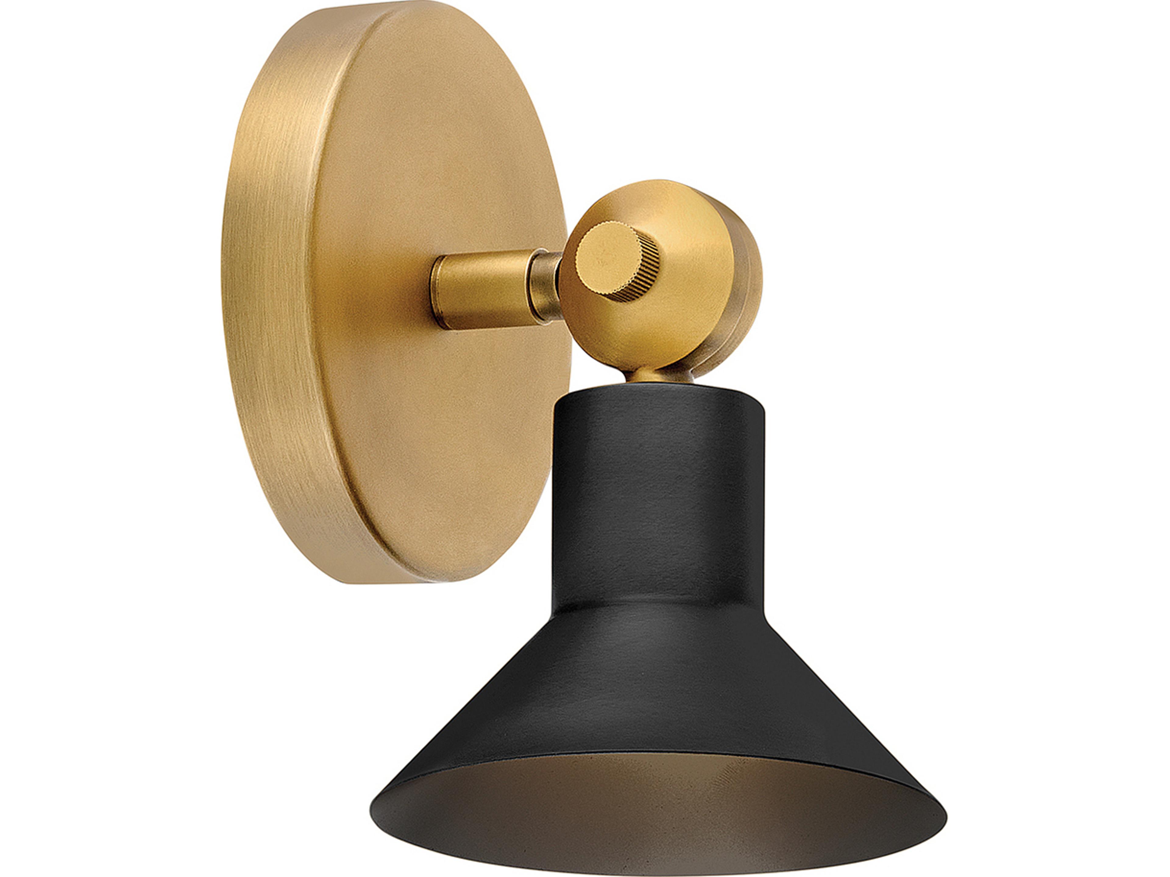 Dom Heritage Brass Black Wall Sconce