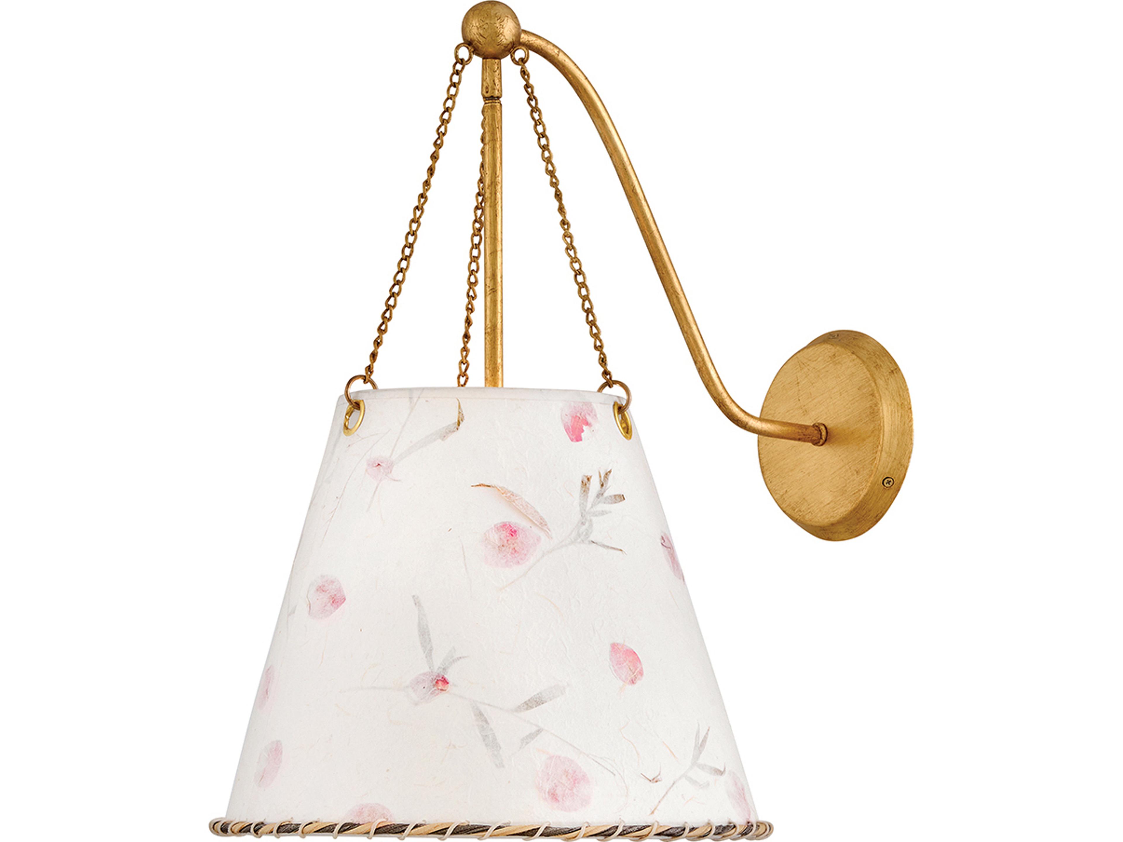 Primrose 1-Light Distressed Brass Wall Sconce