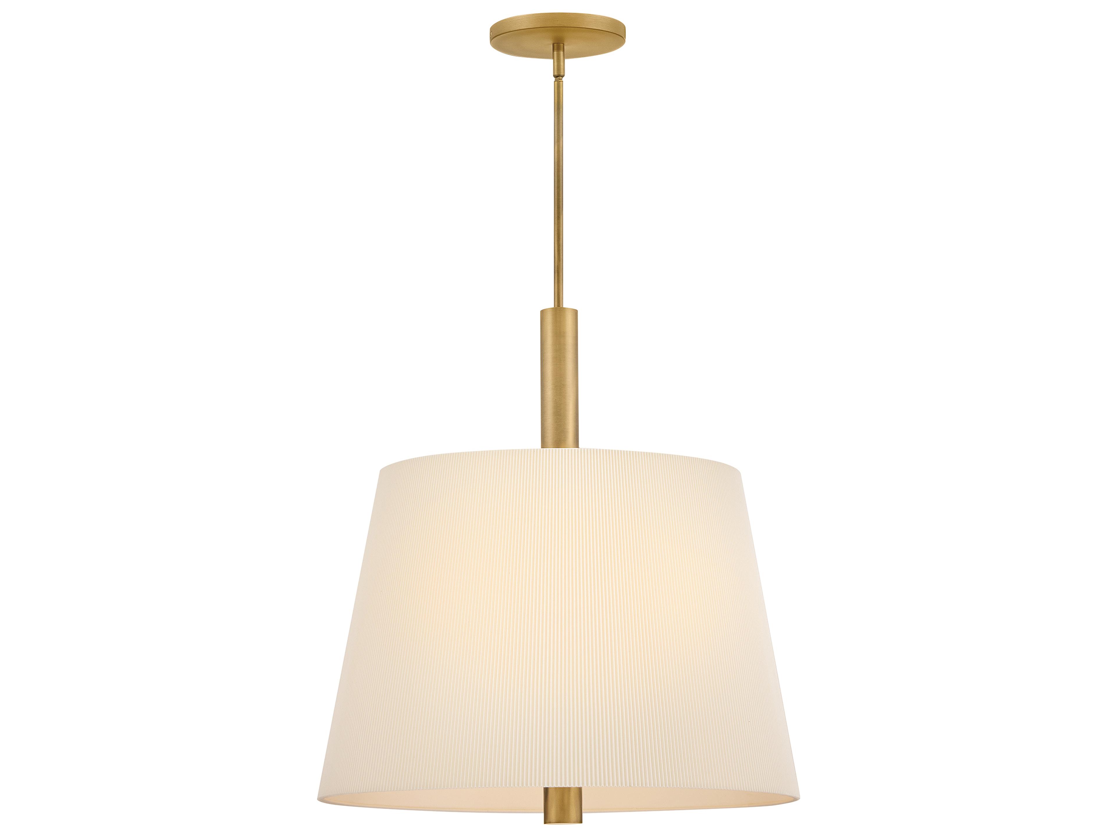 Clive 5-Light Heritage Brass Drum Pendant