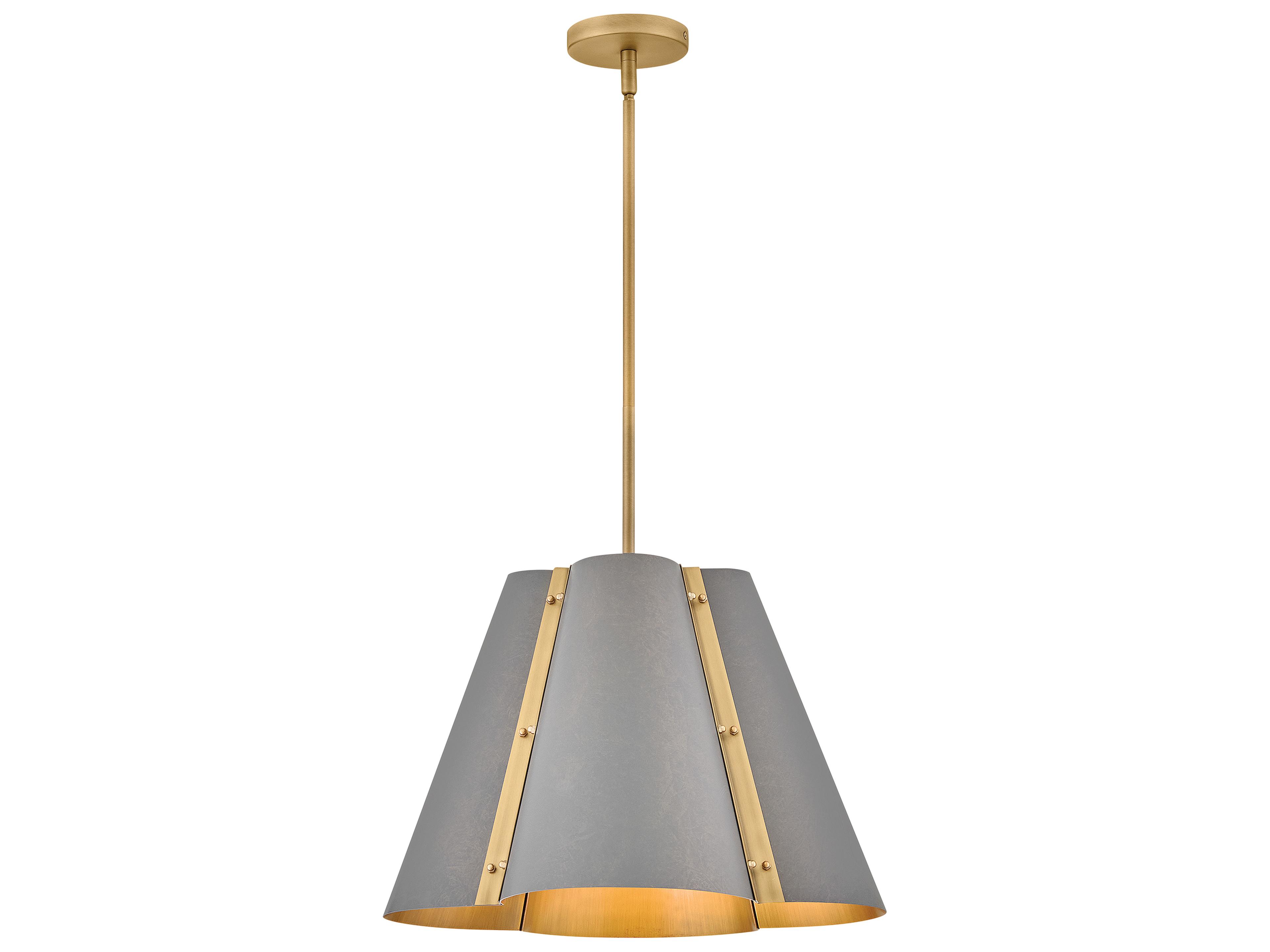 Bowman 3-Light Slate Bronze Heritage Brass Pendant