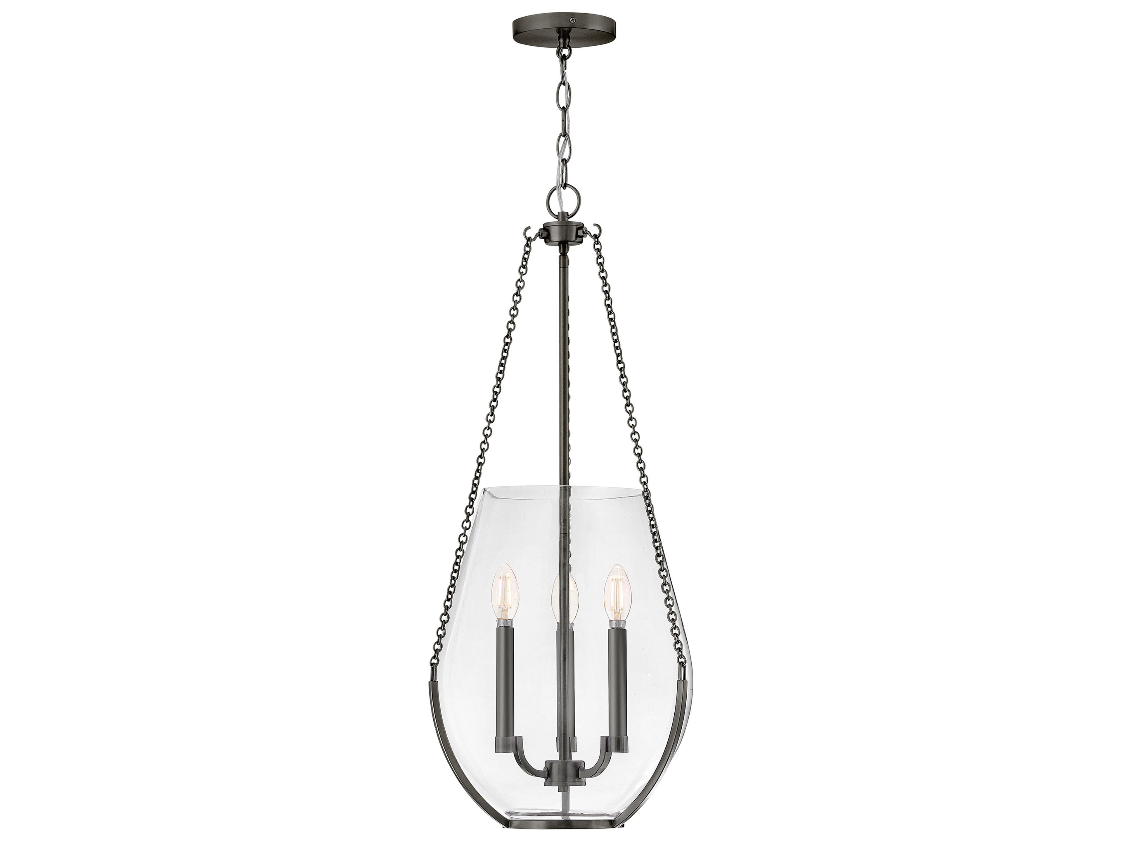 Farrin 3-Light Gunmetal Pendant