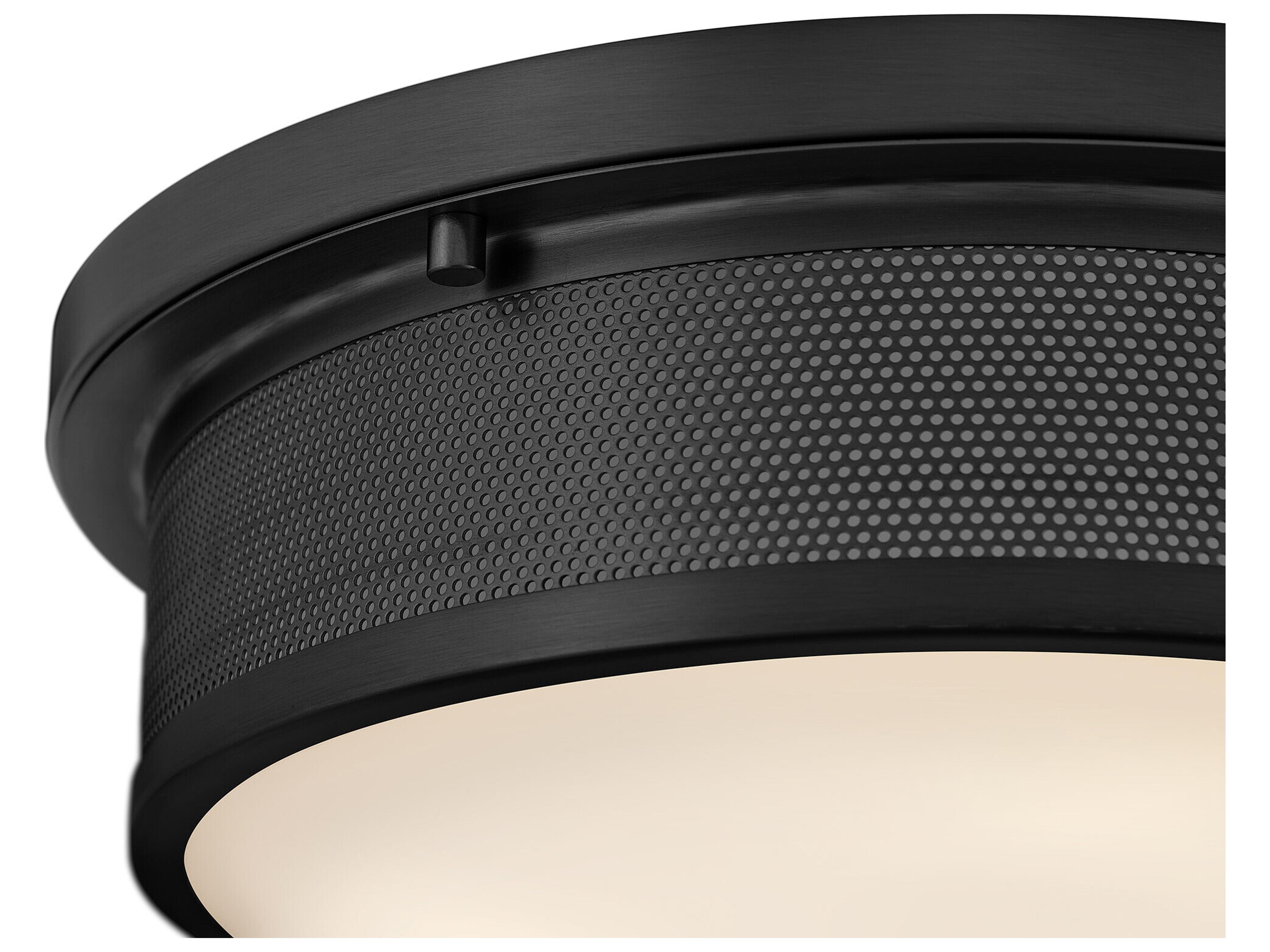 Hinkley Pierce 3-Light Black Round Flush Mount