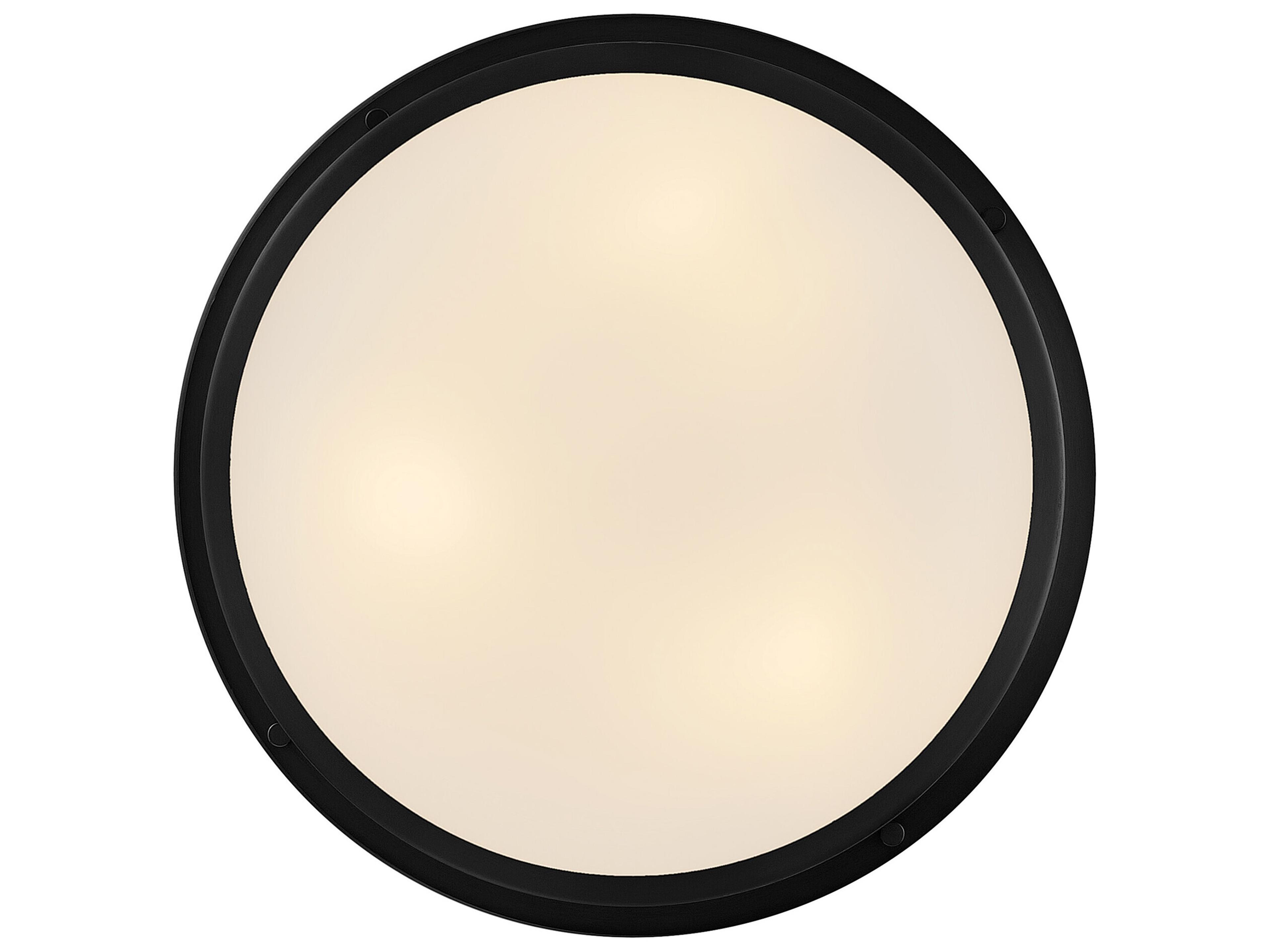 Hinkley Pierce 3-Light Black Round Flush Mount