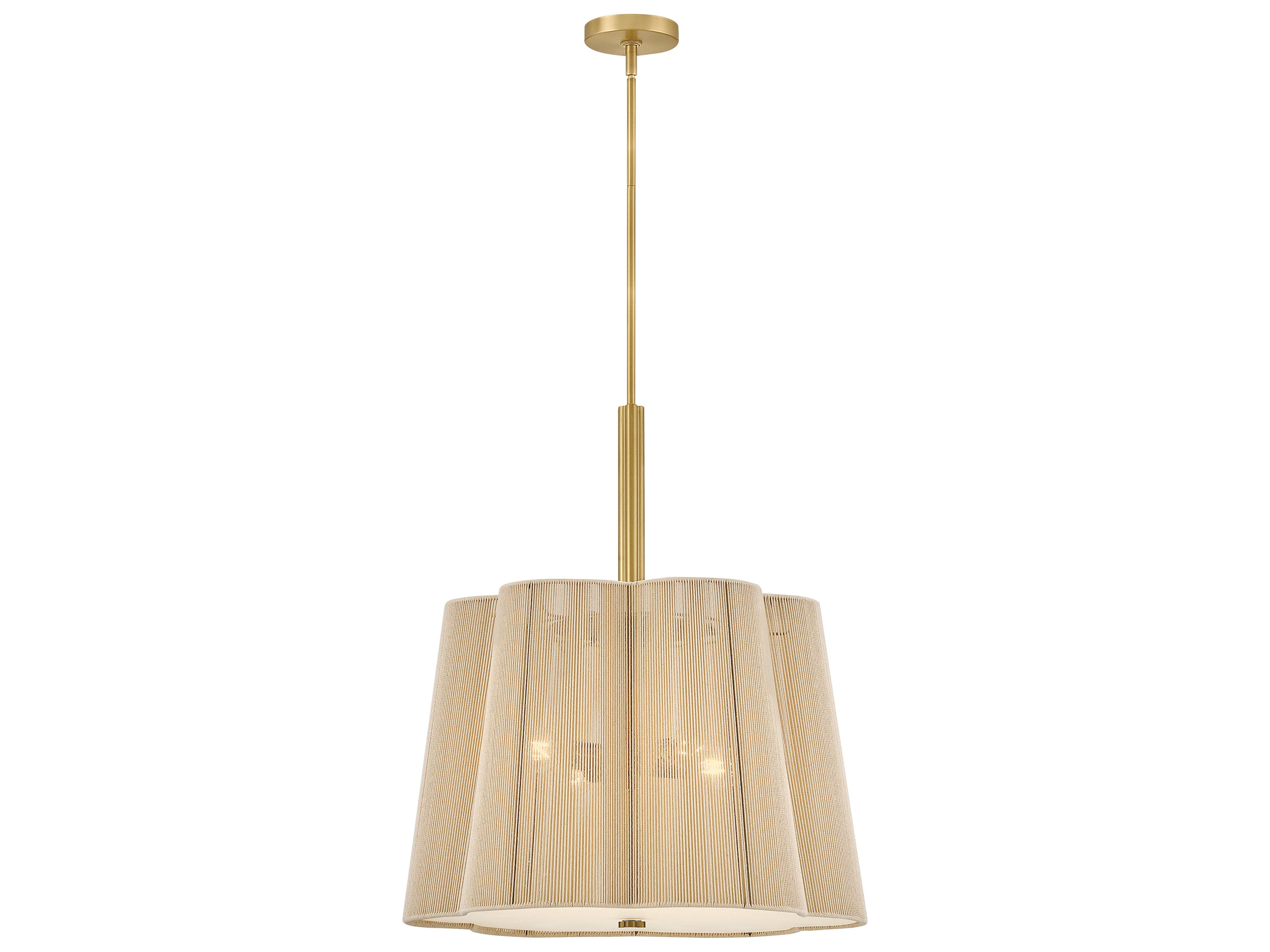 Sasha 4-Light Lacquered Brass Drum Pendant