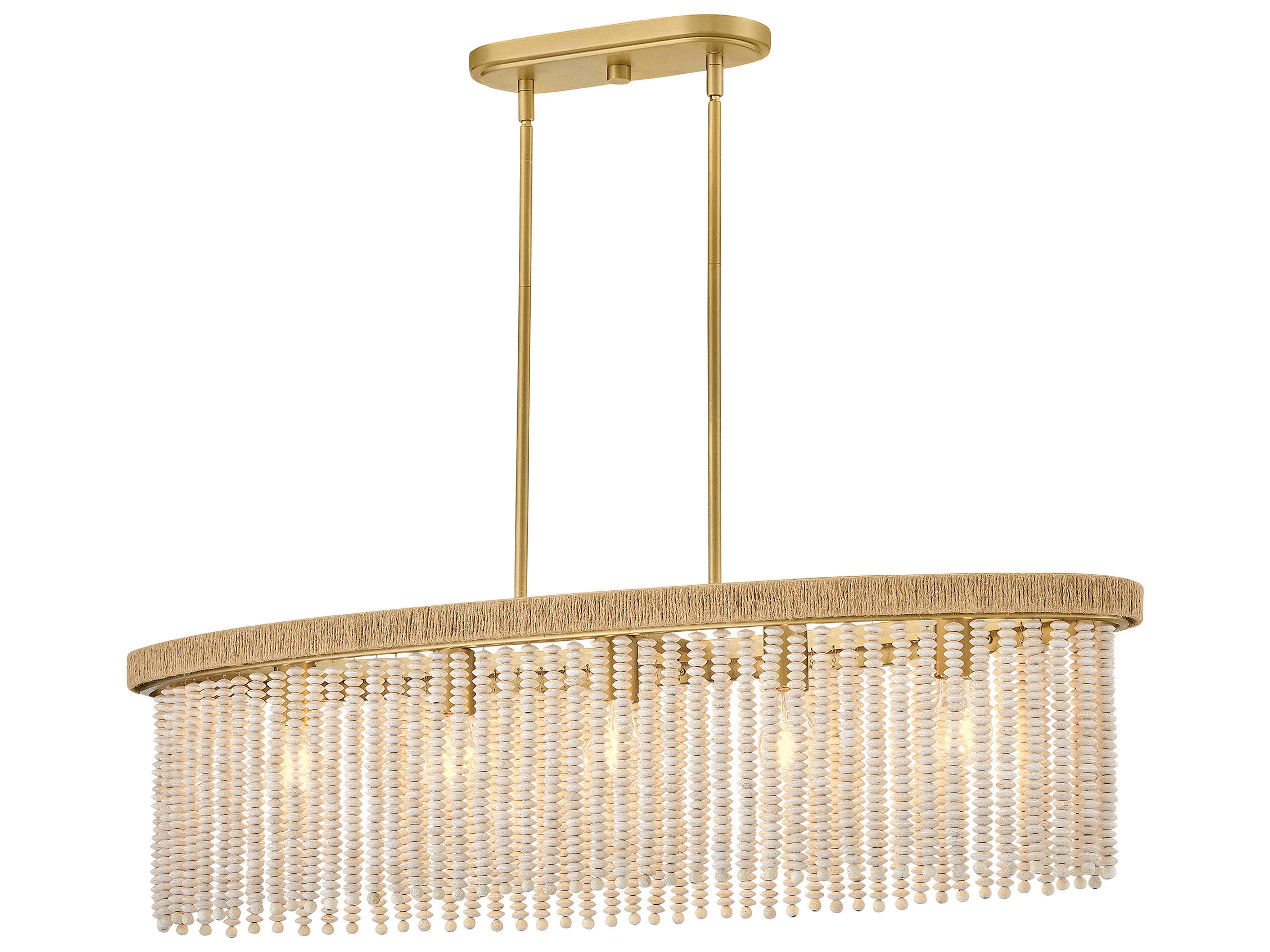 Indra 5-Light Lacquered Brass Island Pendant