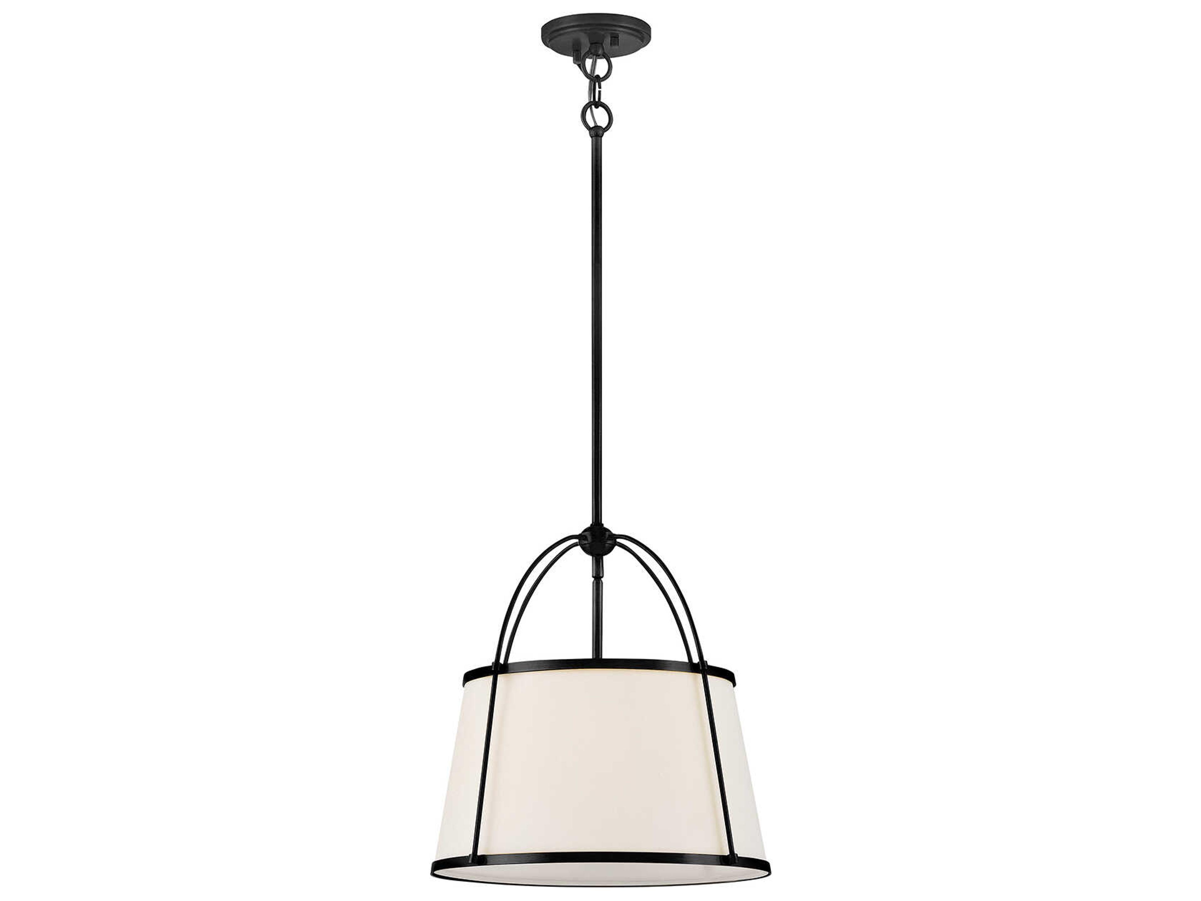 Clarke 1-Light Black Drum Pendant