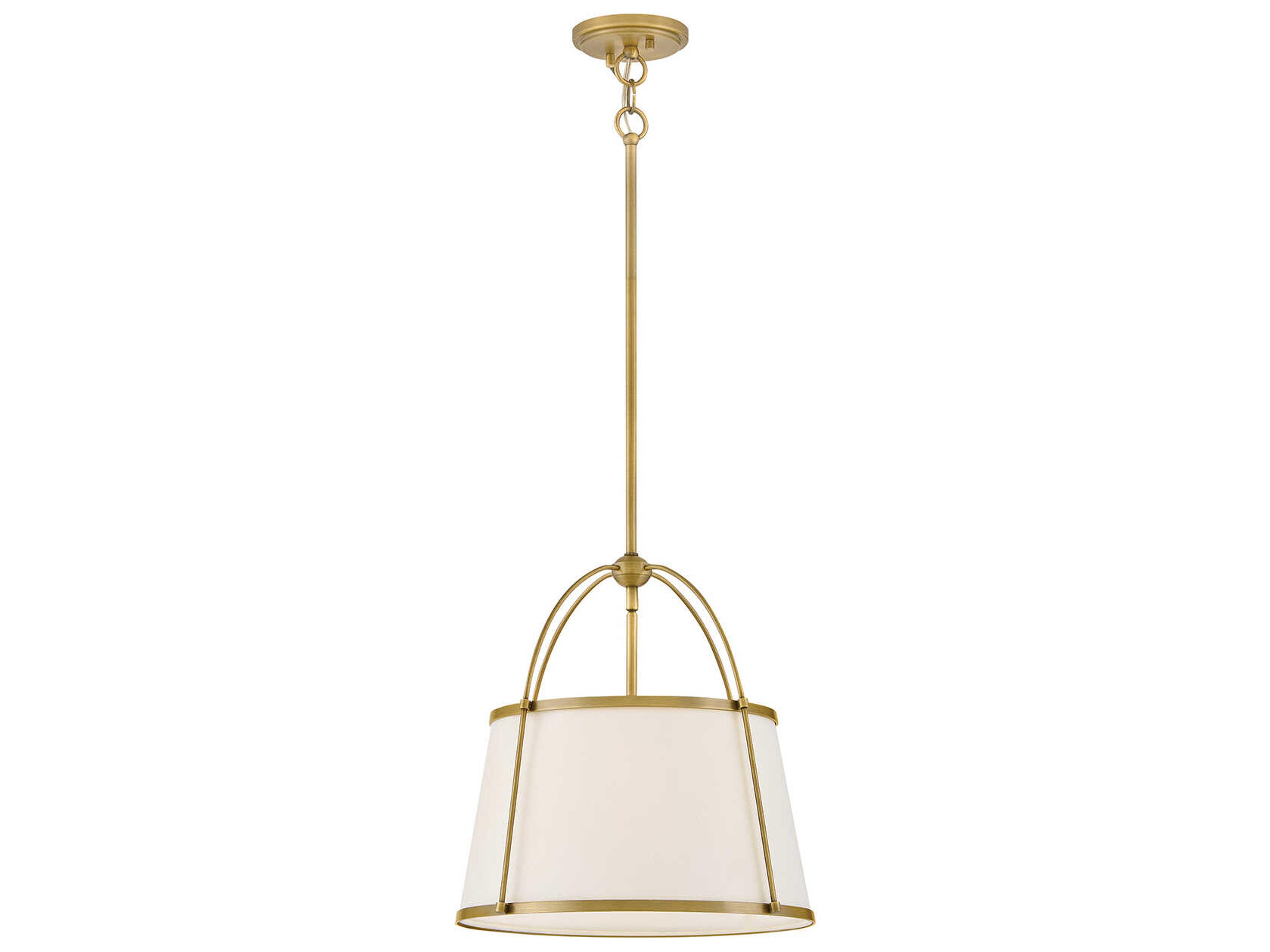 Clarke 1-Light Lacquered Dark Brass Drum Pendant