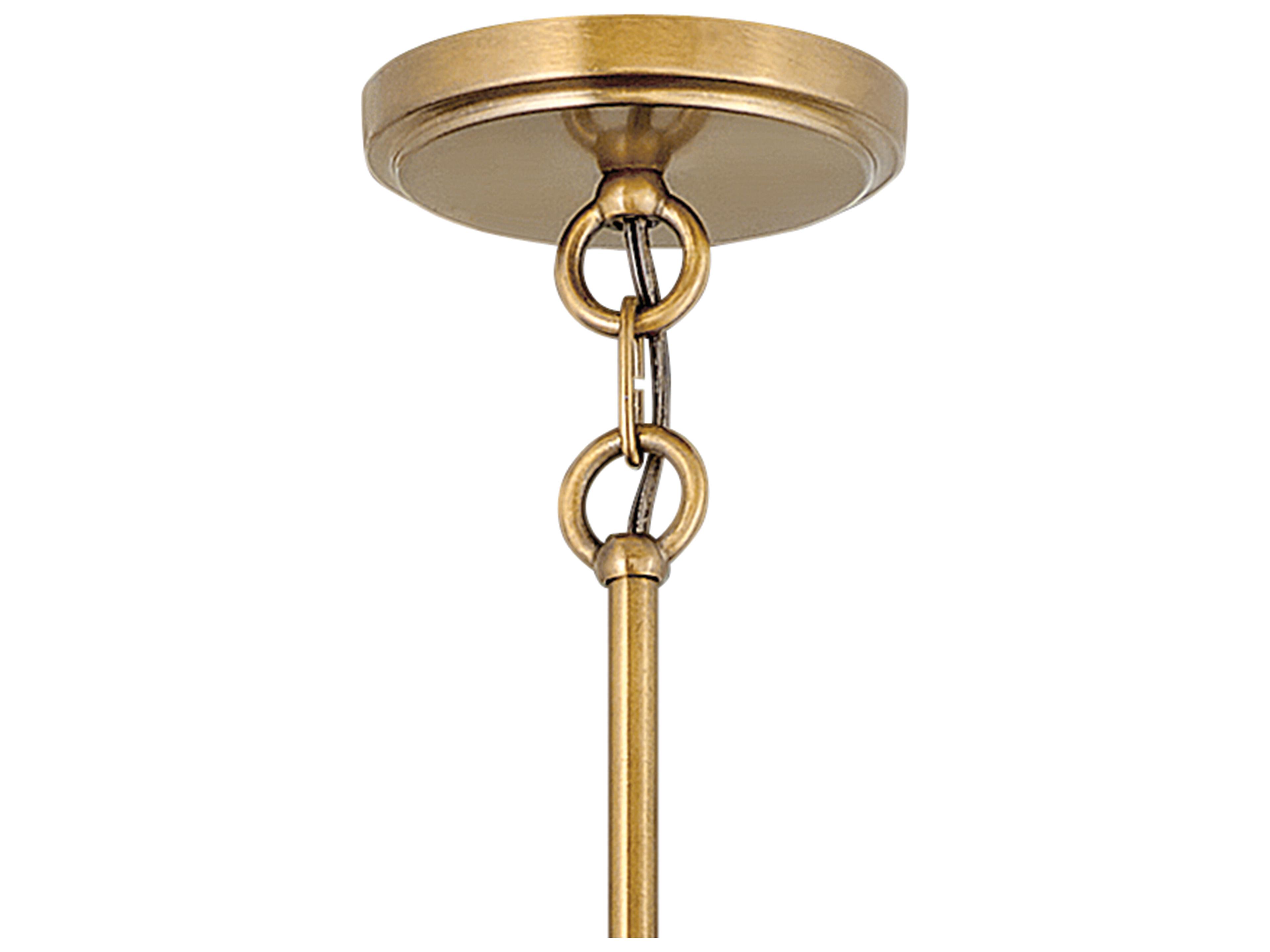 Hinkley Clarke 1-Light Warm Brass Black Drum Pendant