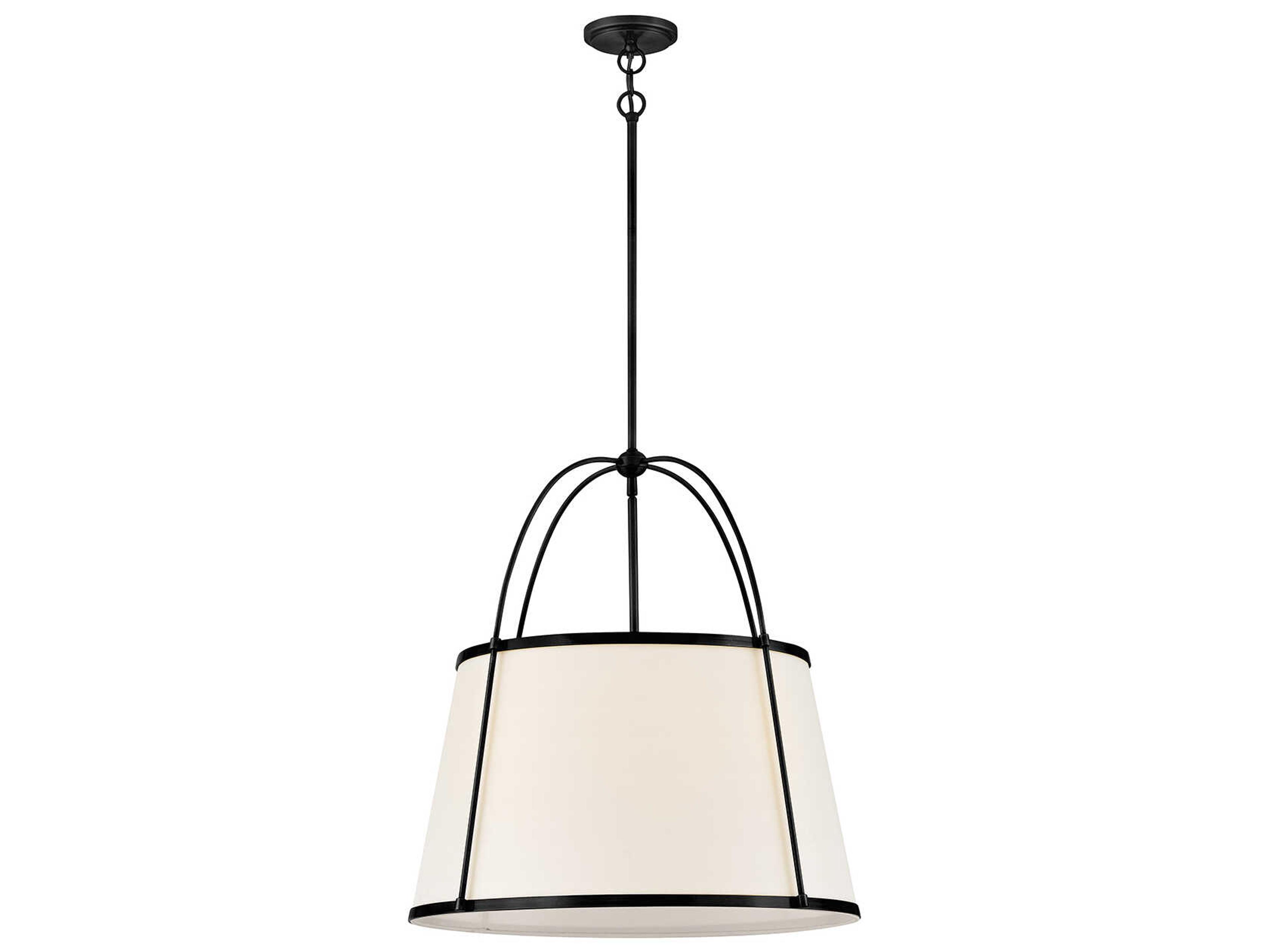 Clarke 4-Light Black Drum Pendant