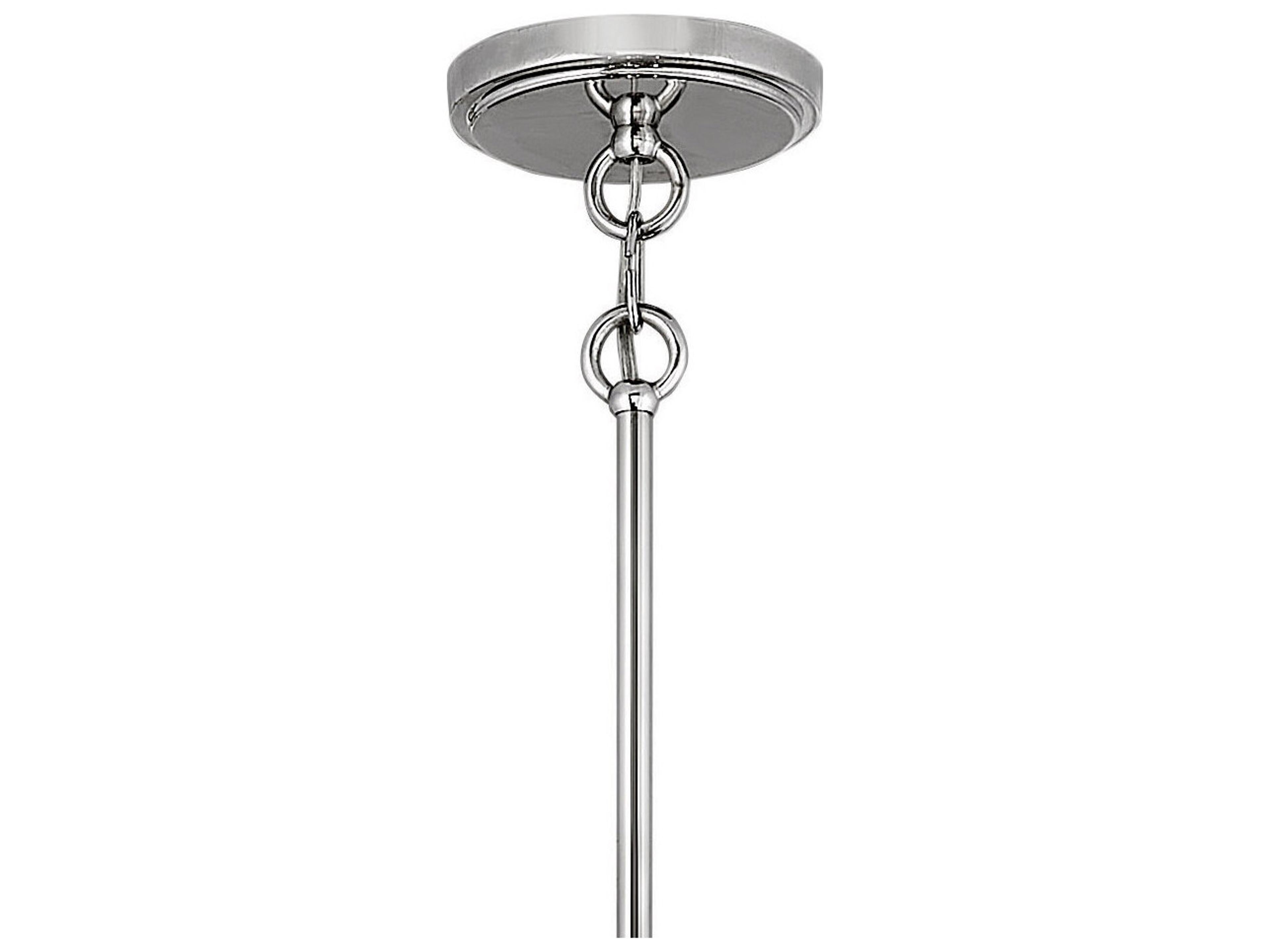 Hinkley Clarke 4-Light Polished Nickel Matte White Drum Pendant