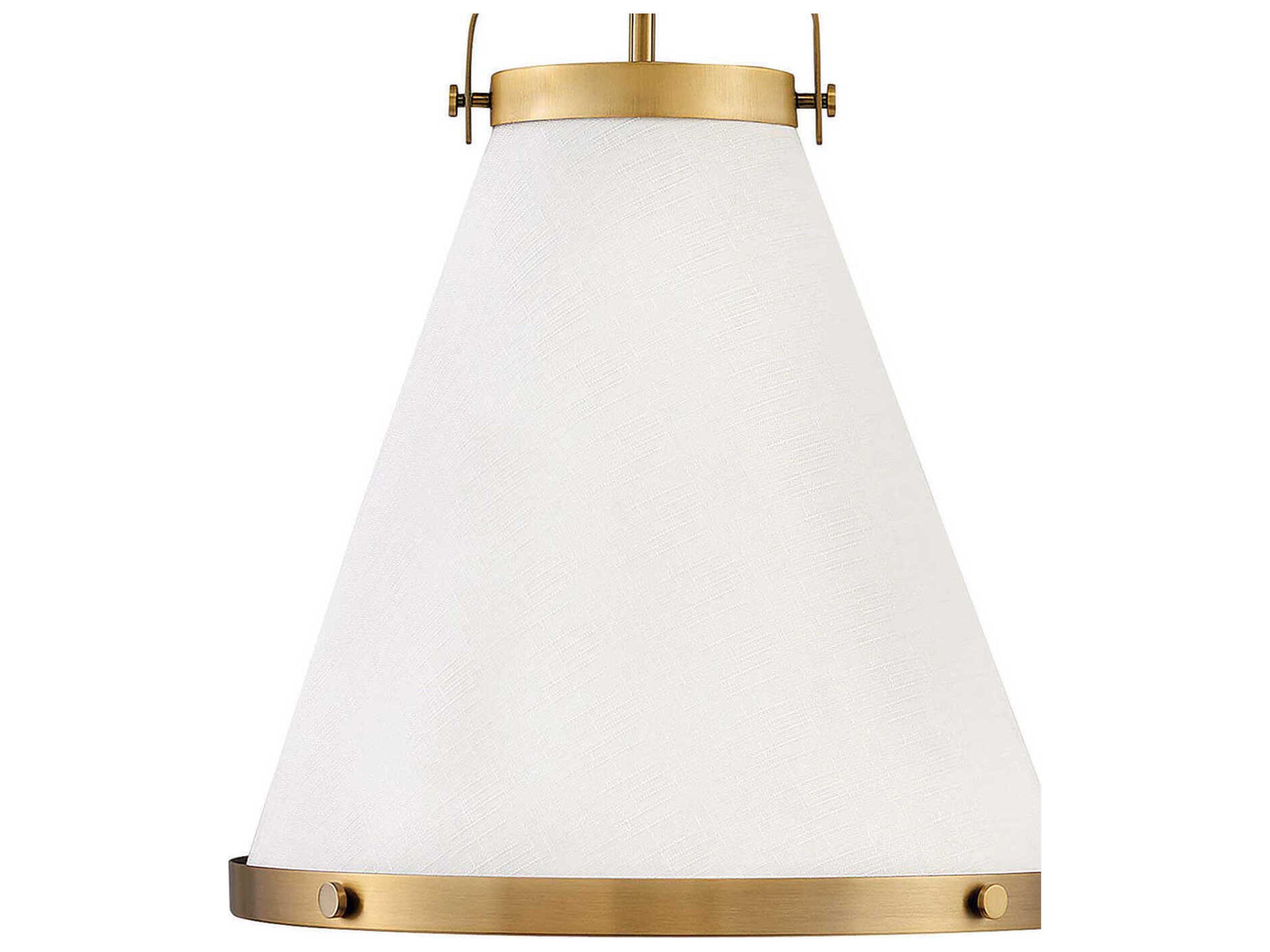 Hinkley Lexi 1-Light Lacquered Brass Off White Empire Pendant