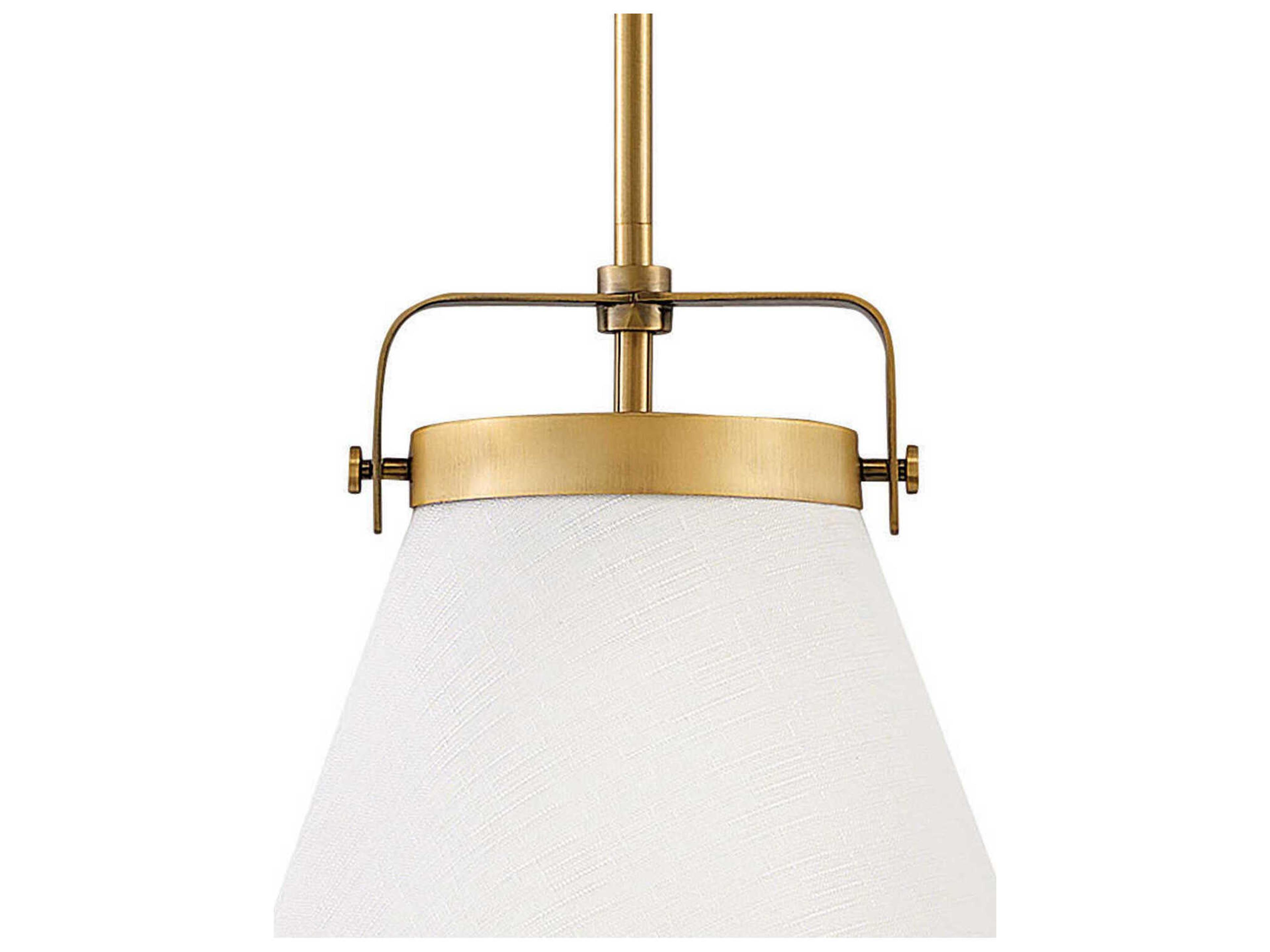 Hinkley Lexi 1-Light Lacquered Brass Off White Empire Pendant
